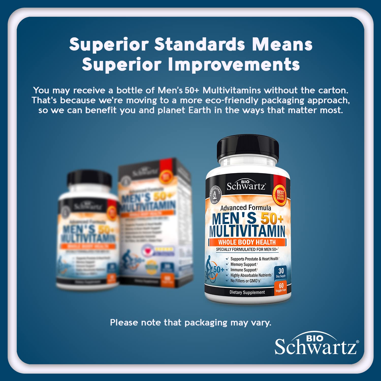 Foto 3 pulgar | Suplemento Multivitamínico BioSchwartz Men 50+ Heart Health 60 Cápsulas - Venta Internacional