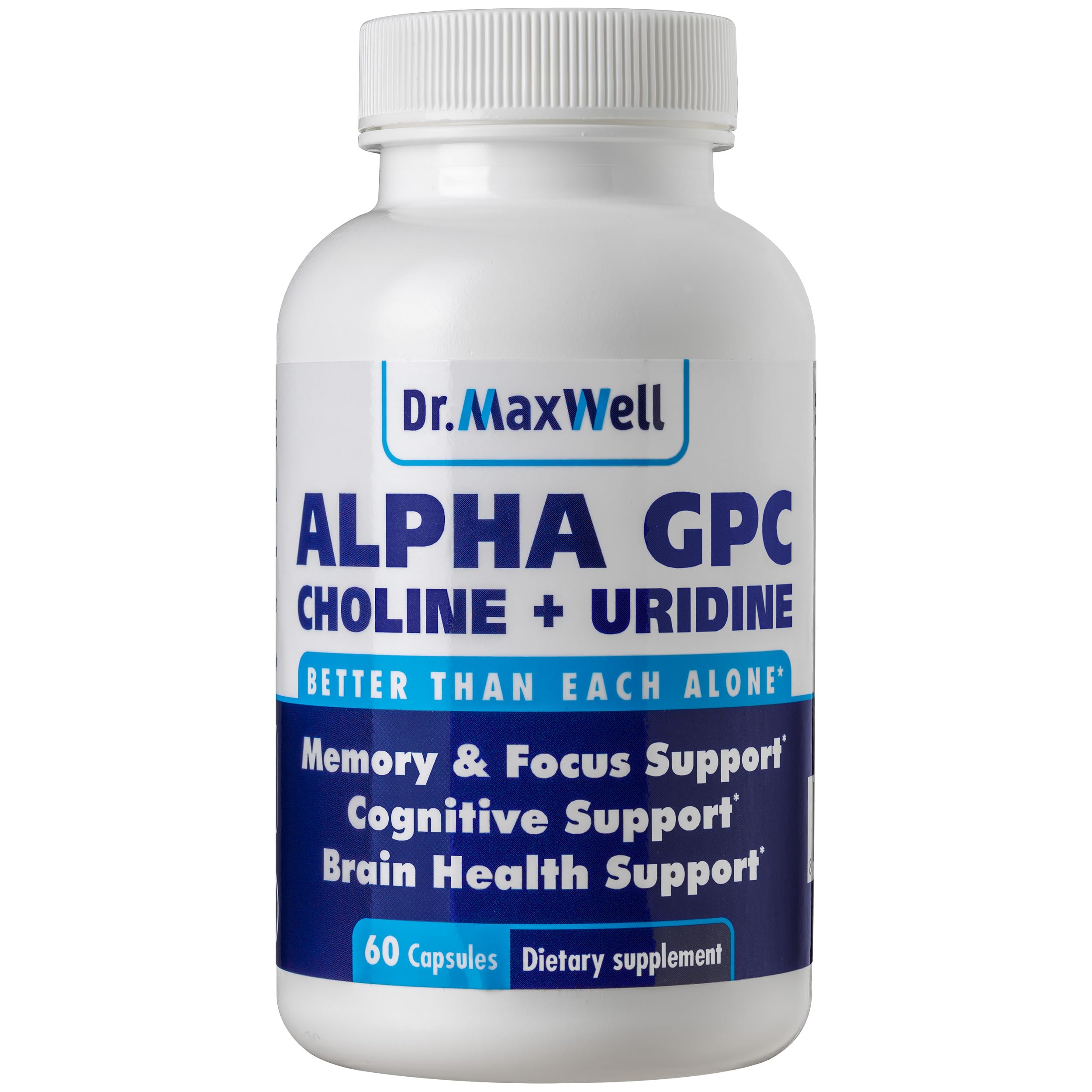Foto 2 pulgar | Suplemento Dr. Maxwell Alpha GPC 600 mg 60 Píldoras de Uridina - Venta Internacional