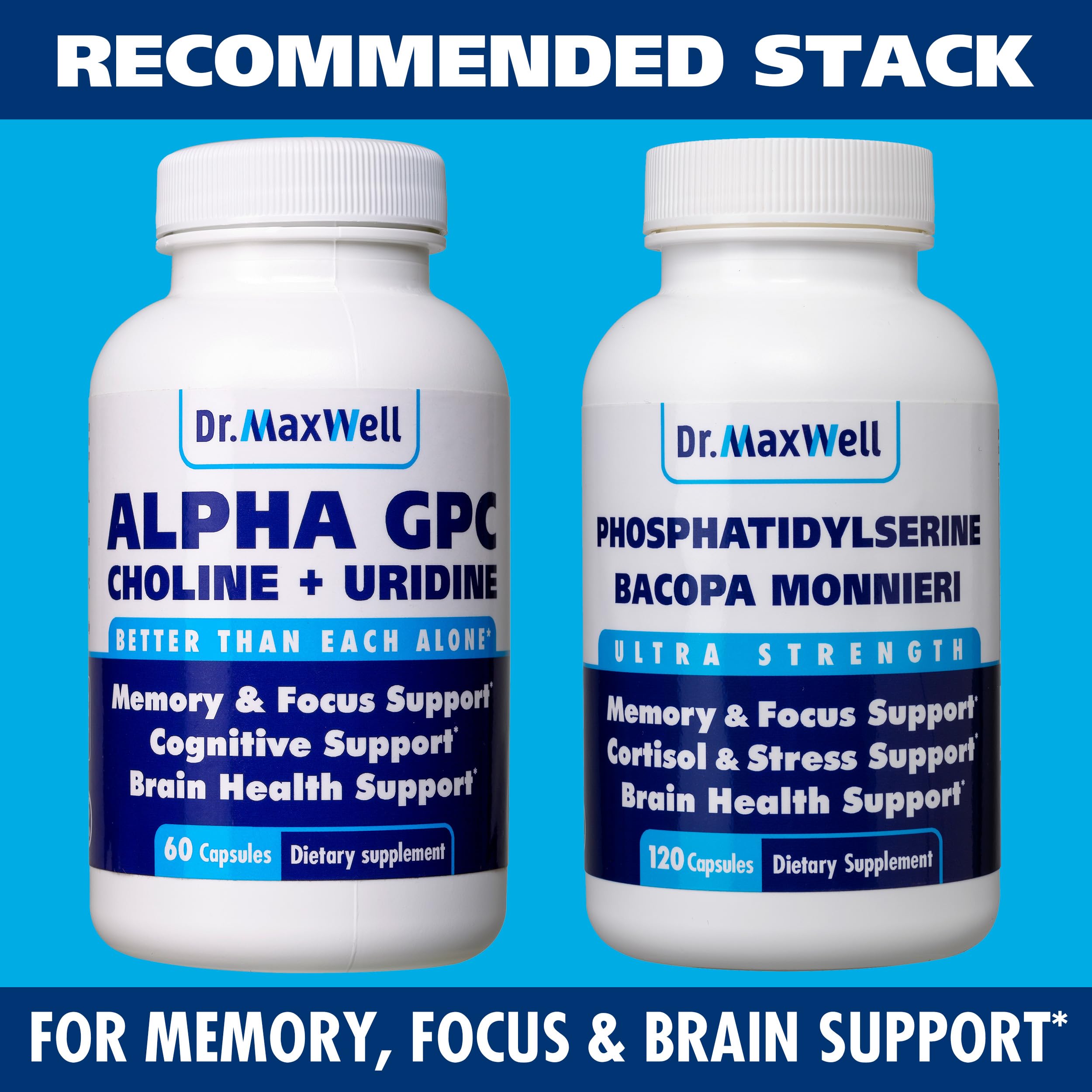 Foto 6 pulgar | Suplemento Dr. Maxwell Alpha GPC 600 mg 60 Píldoras de Uridina - Venta Internacional