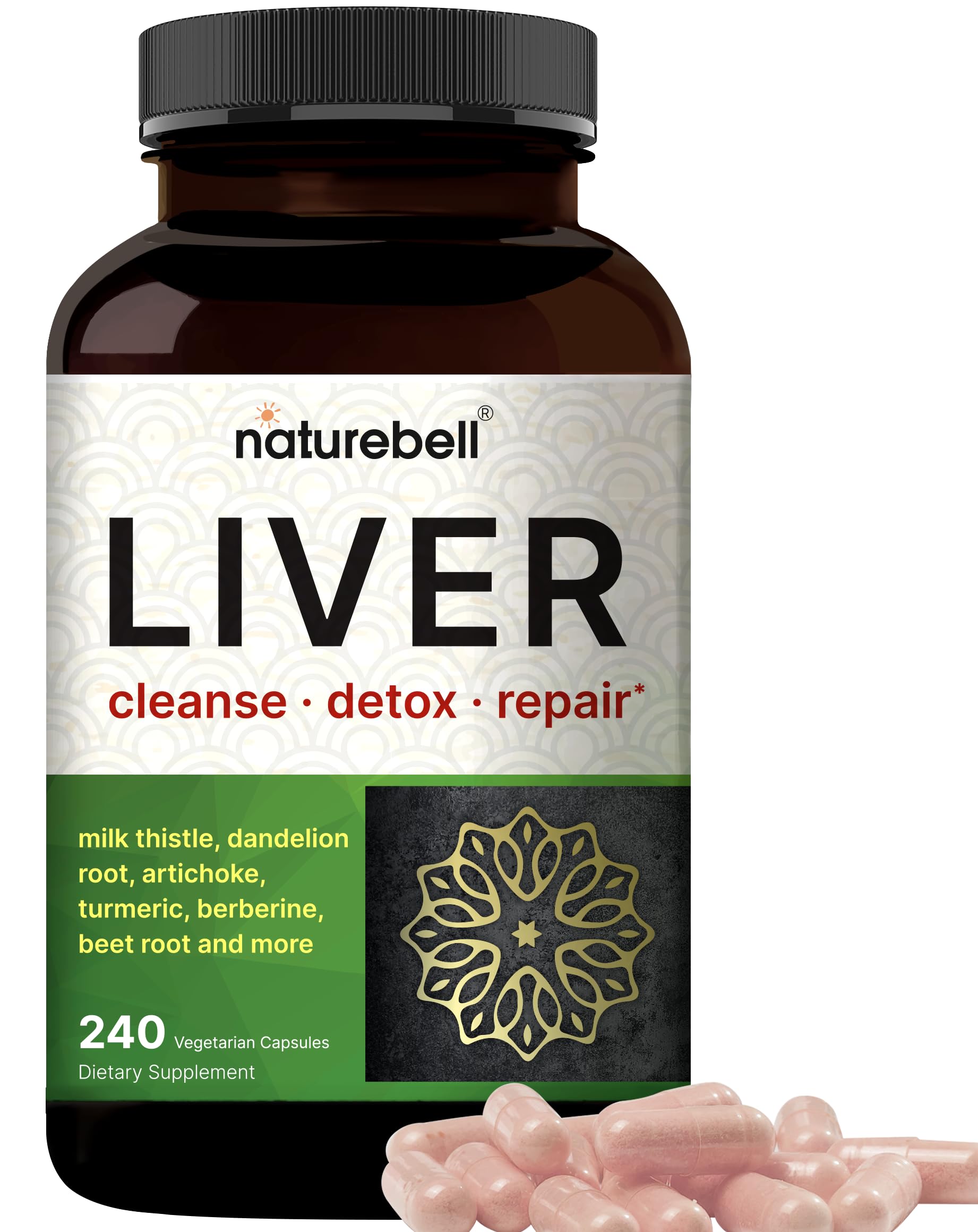 Foto 2 pulgar | Suplemento Naturebell Liver Cleanse Detox 240 Cápsulas - Venta Internacional.