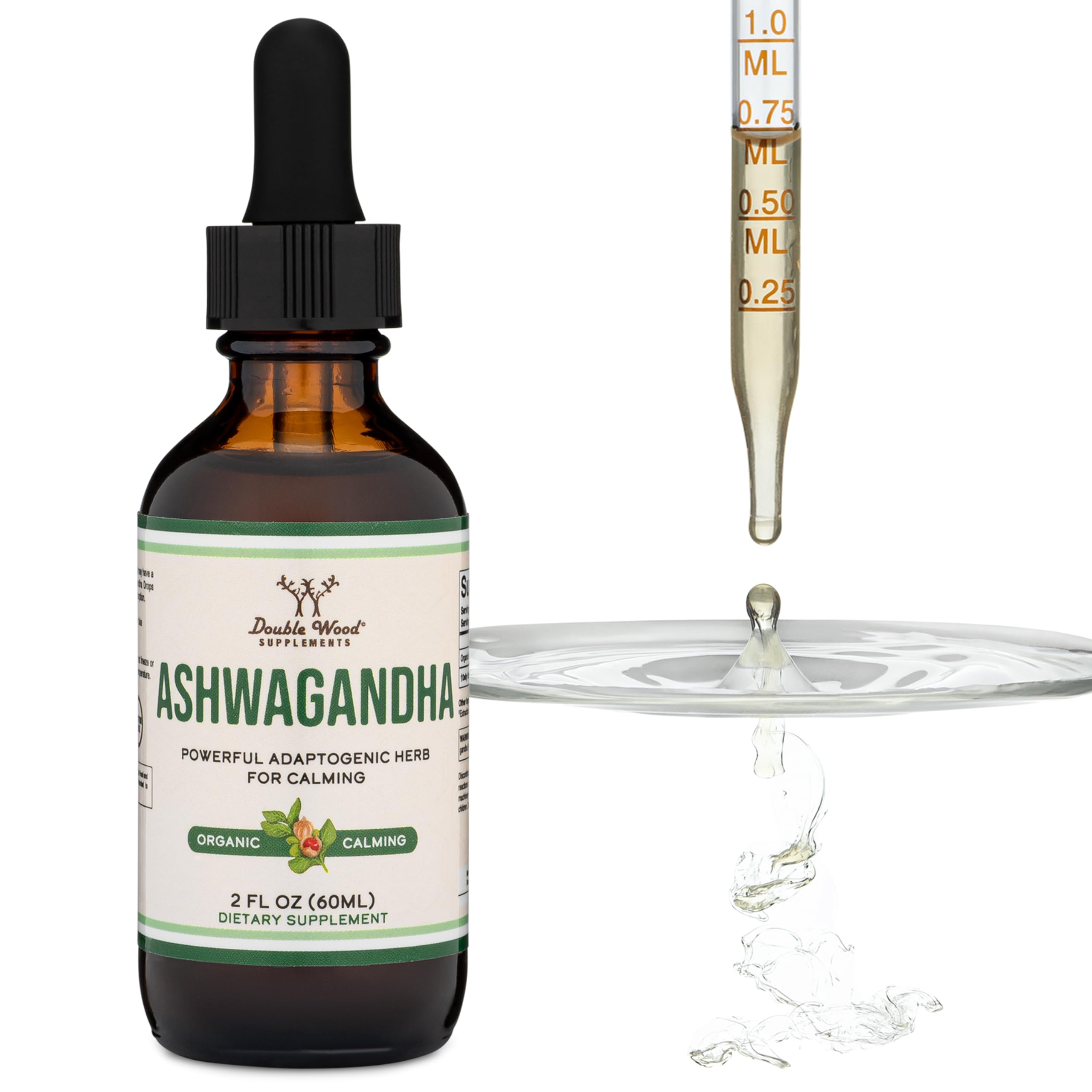 Foto 7 pulgar | Suplemento Double Wood Ashwagandha Organic Drops De 1200 Mg - Venta Internacional.