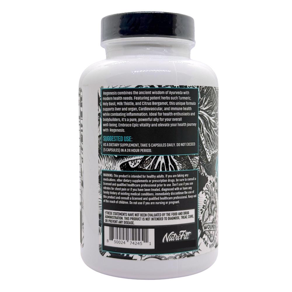 Foto 3 | Regenesis Nac Cúrcuma Cardo Mariano 150 Capsulas Nutrifitt