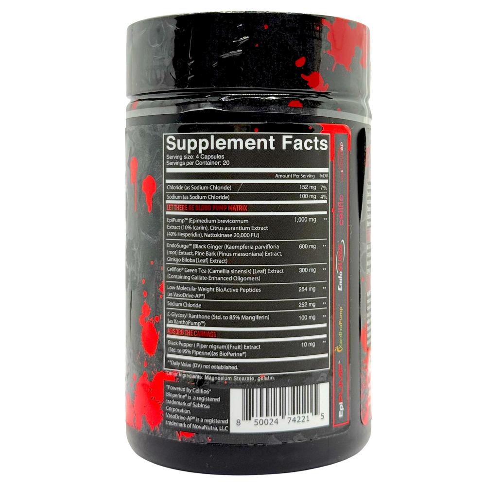 Foto 3 pulgar | Carnage Bloodlust Pump 80 Cápsulas Oxido Nitrico Nutrifitt