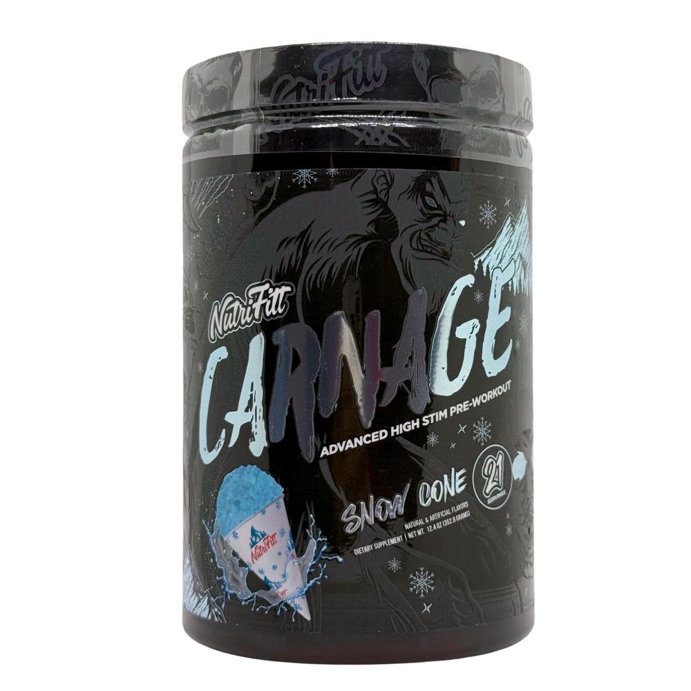 Preentreno Carnage 21 Servicios Snow Cone Nutrifitt