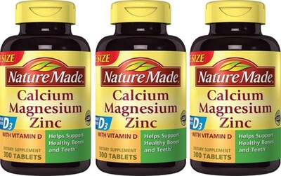 Foto 1 | Suplemento de Calcio Magnesio y Zinc Nature Made con Vitamina D - Venta Internacional