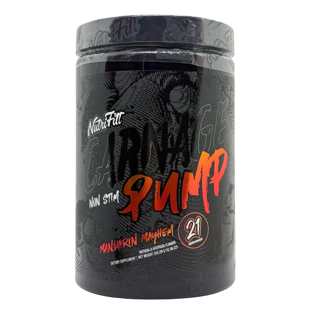 Foto 2 pulgar | Carnage Pump Mandarin Mayhem 21 Serv Óxido Nítrico Non Stim Nutrifitt