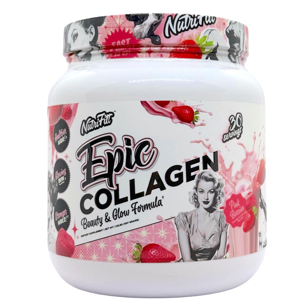 Foto 2 pulgar | Epic Collagen Colágeno Bovino Tipo 1 Y 2 Pink Berries 30 Serv Nutrifitt