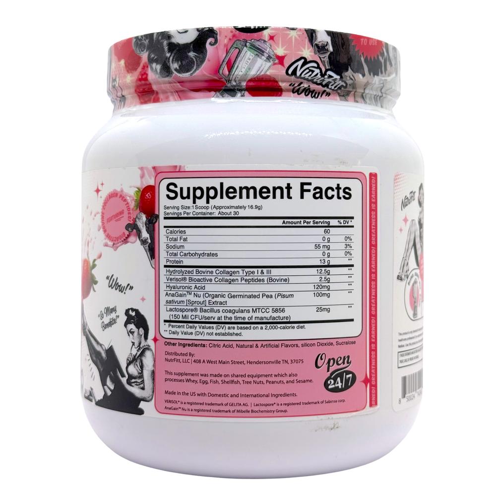 Foto 3 pulgar | Epic Collagen Colágeno Bovino Tipo 1 Y 2 Pink Berries 30 Serv Nutrifitt