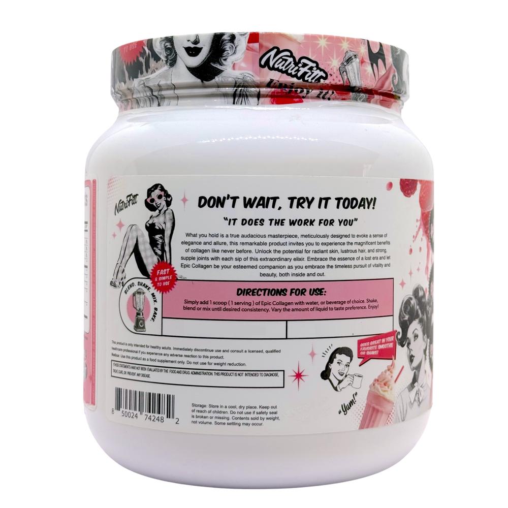 Foto 4 pulgar | Epic Collagen Colágeno Bovino Tipo 1 Y 2 Pink Berries 30 Serv Nutrifitt