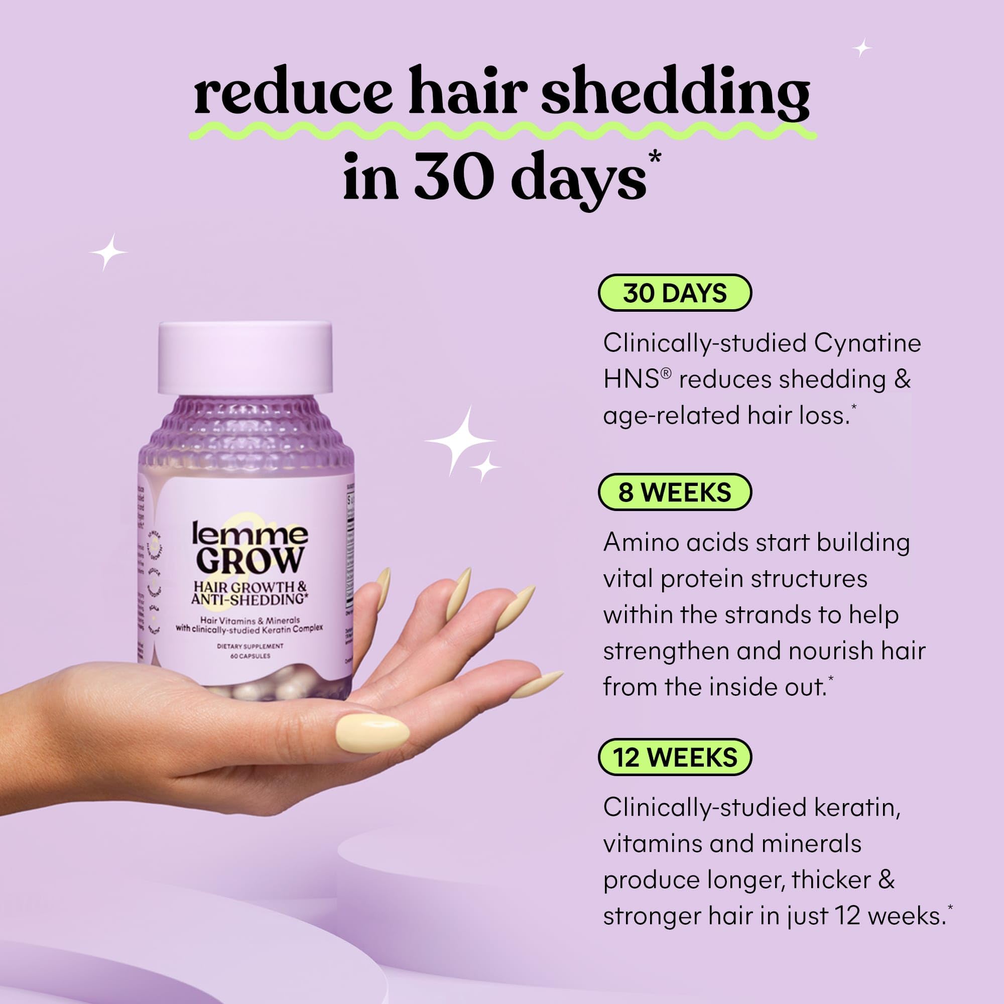Foto 6 pulgar | Suplemento Para El Crecimiento Del Cabello Lemme Grow Para Mujeres, Suministro De 1 Mes - Venta Internacional.