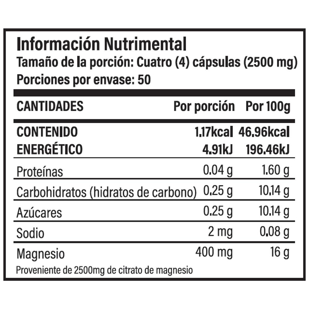 Foto 4 pulgar | Citrato de Magnesio Vitalbost 200 Cápsulas 100mg
