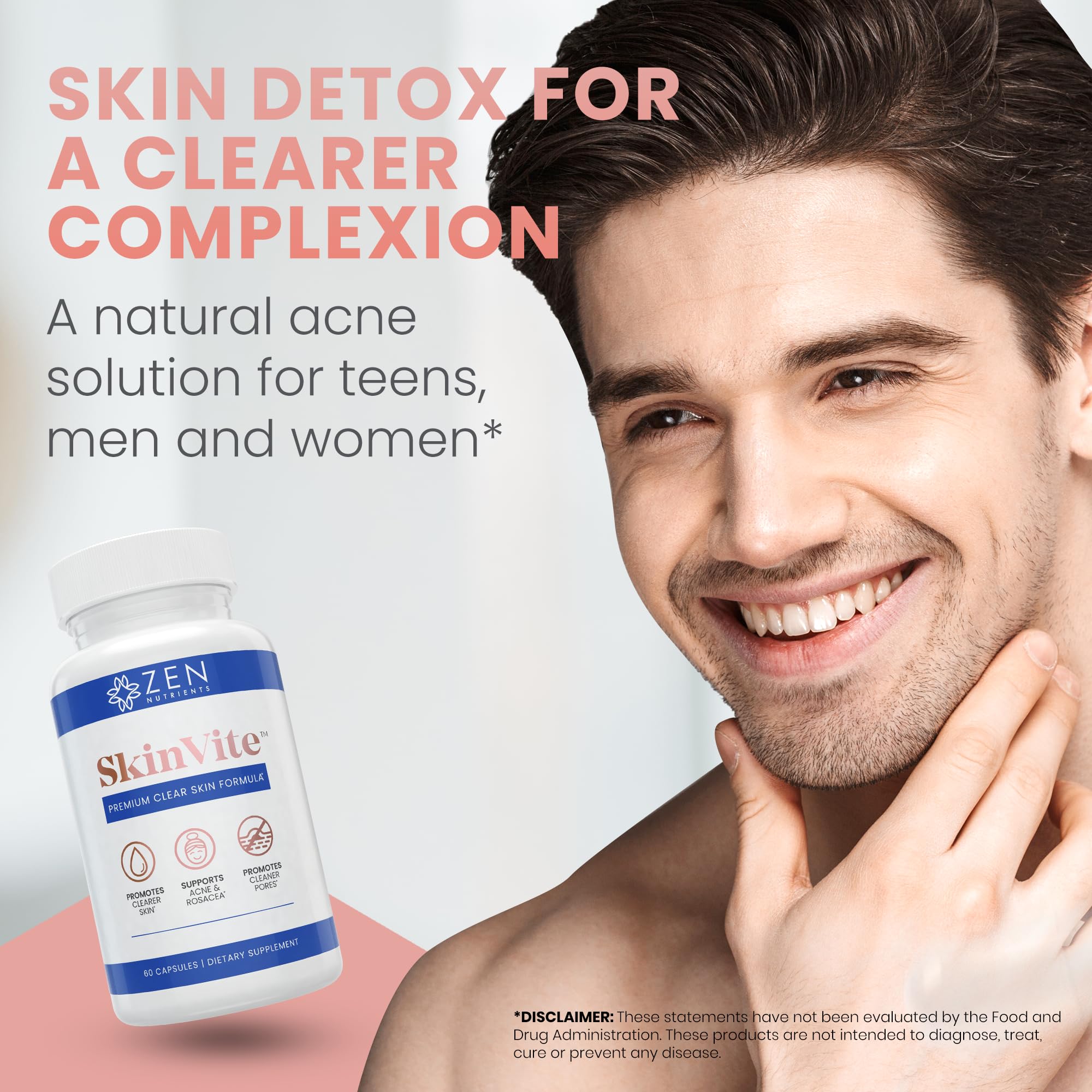 Foto 7 pulgar | Suplemento Para La Piel Zen Nutrients Skinvite Para Mujeres Y Hombres - Venta Internacional.