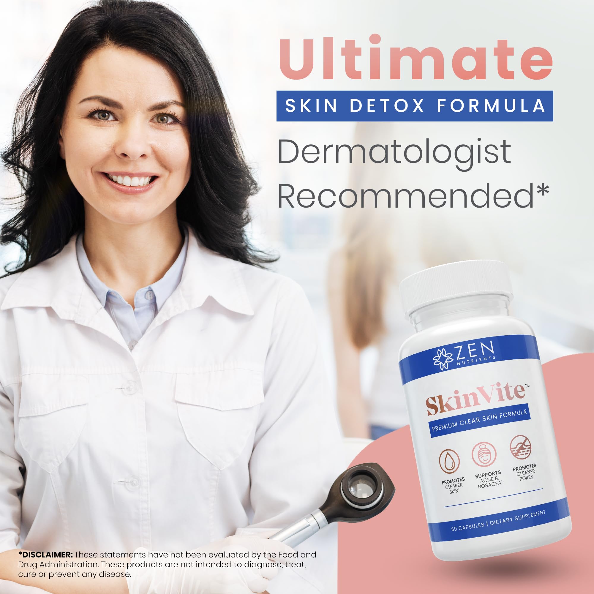 Foto 7 | Suplemento Para La Piel Zen Nutrients Skinvite Para Mujeres Y Hombres - Venta Internacional.