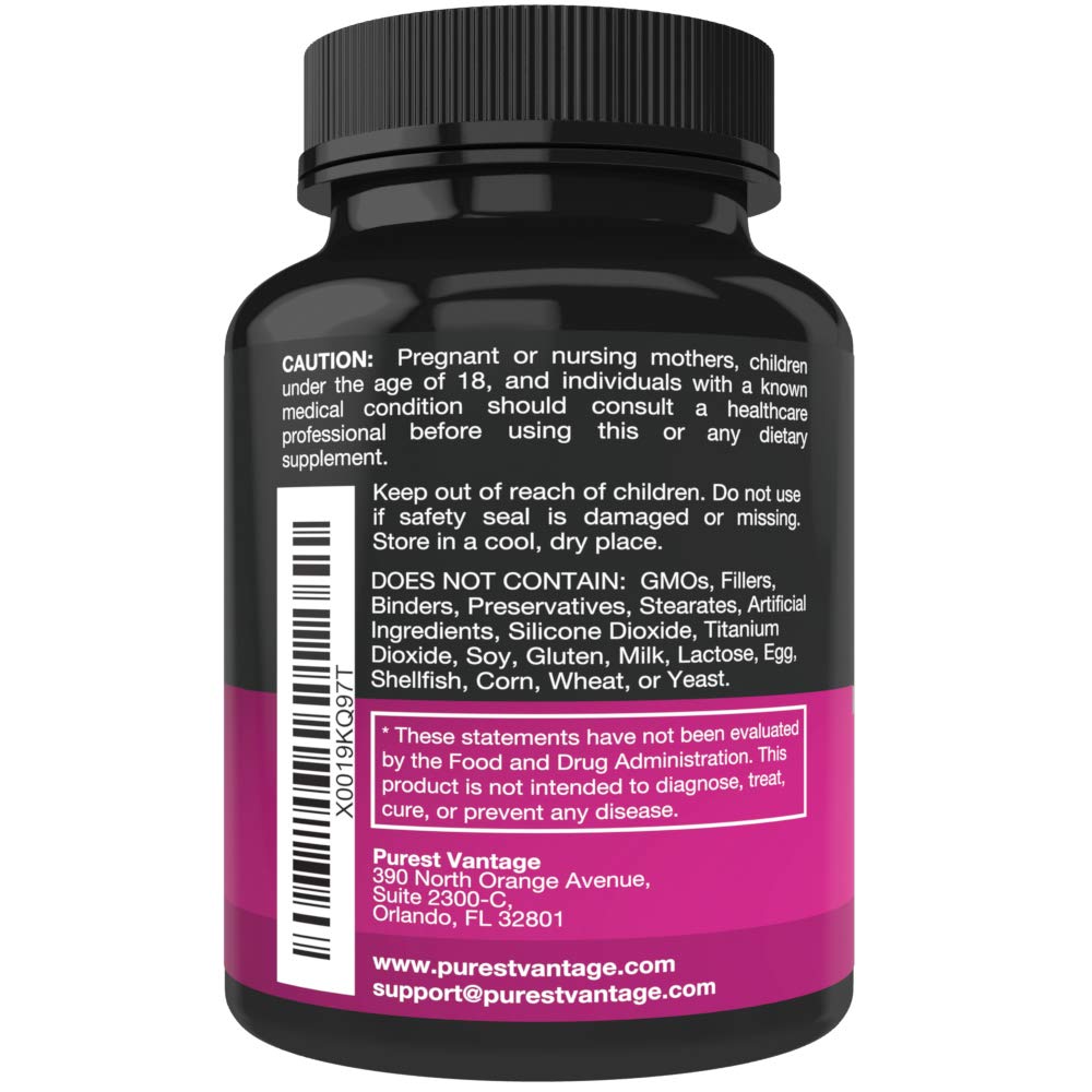Foto 4 pulgar | Suplemento Purest Vantage Resveratrol 1400 Mg 60 Cápsulas - Venta Internacional