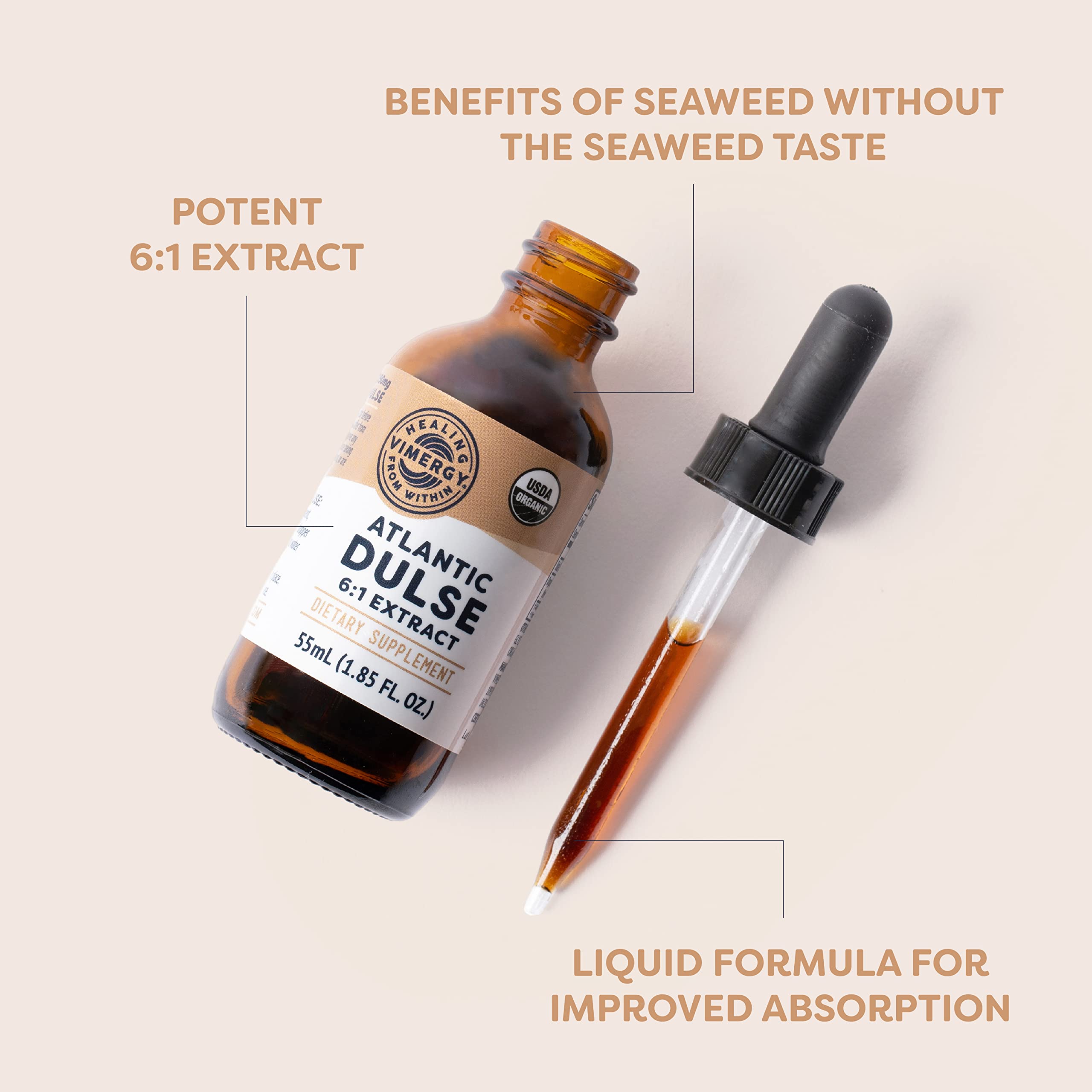 Foto 4 pulgar | Suplemento De Extracto De Vimergy Atlantic Dulse, 55 Ml, 5 Porciones - Venta Internacional.