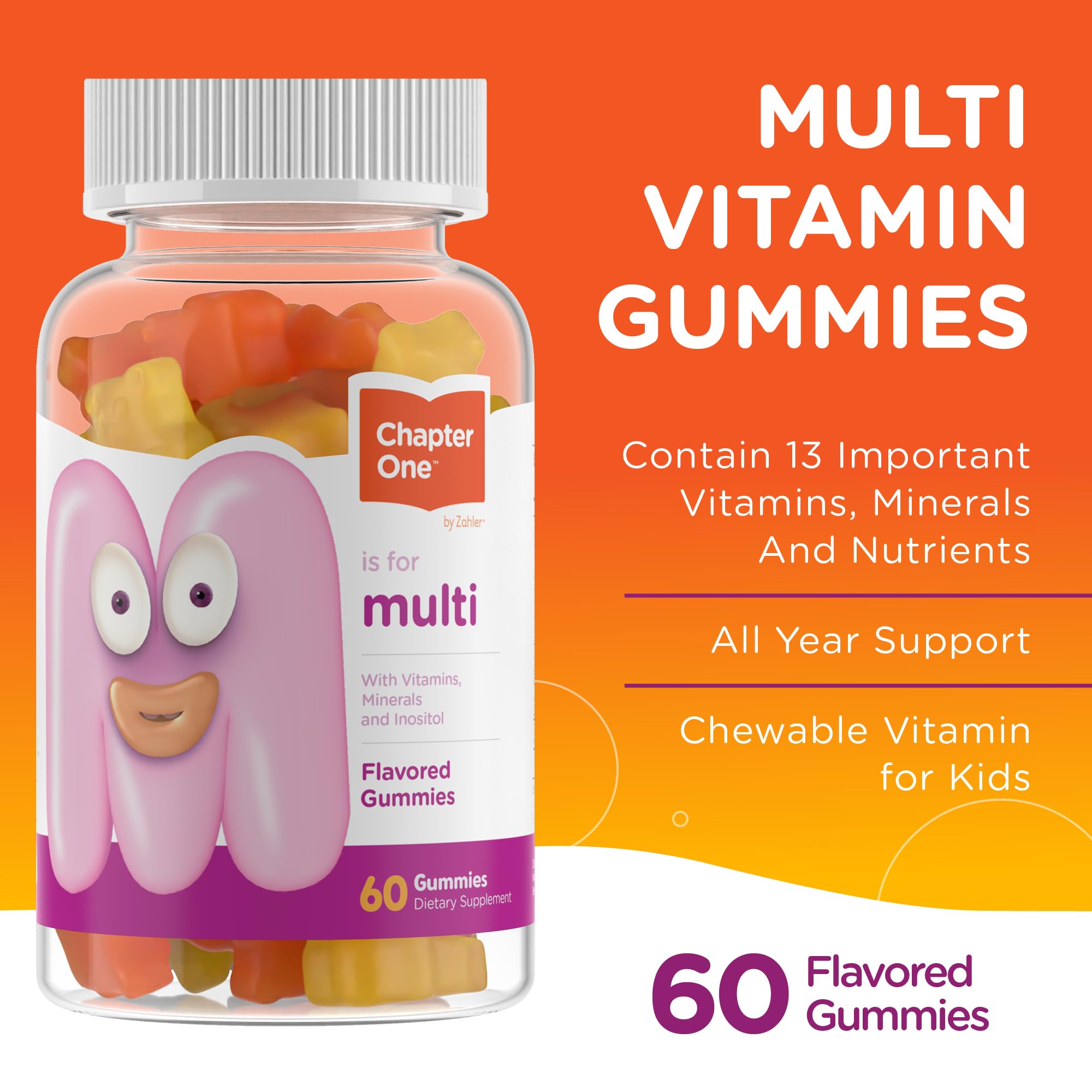 Foto 3 pulgar | Gomita Multivitamínica Zahler Chapter One Kids 60 Unidades - Venta Internacional.