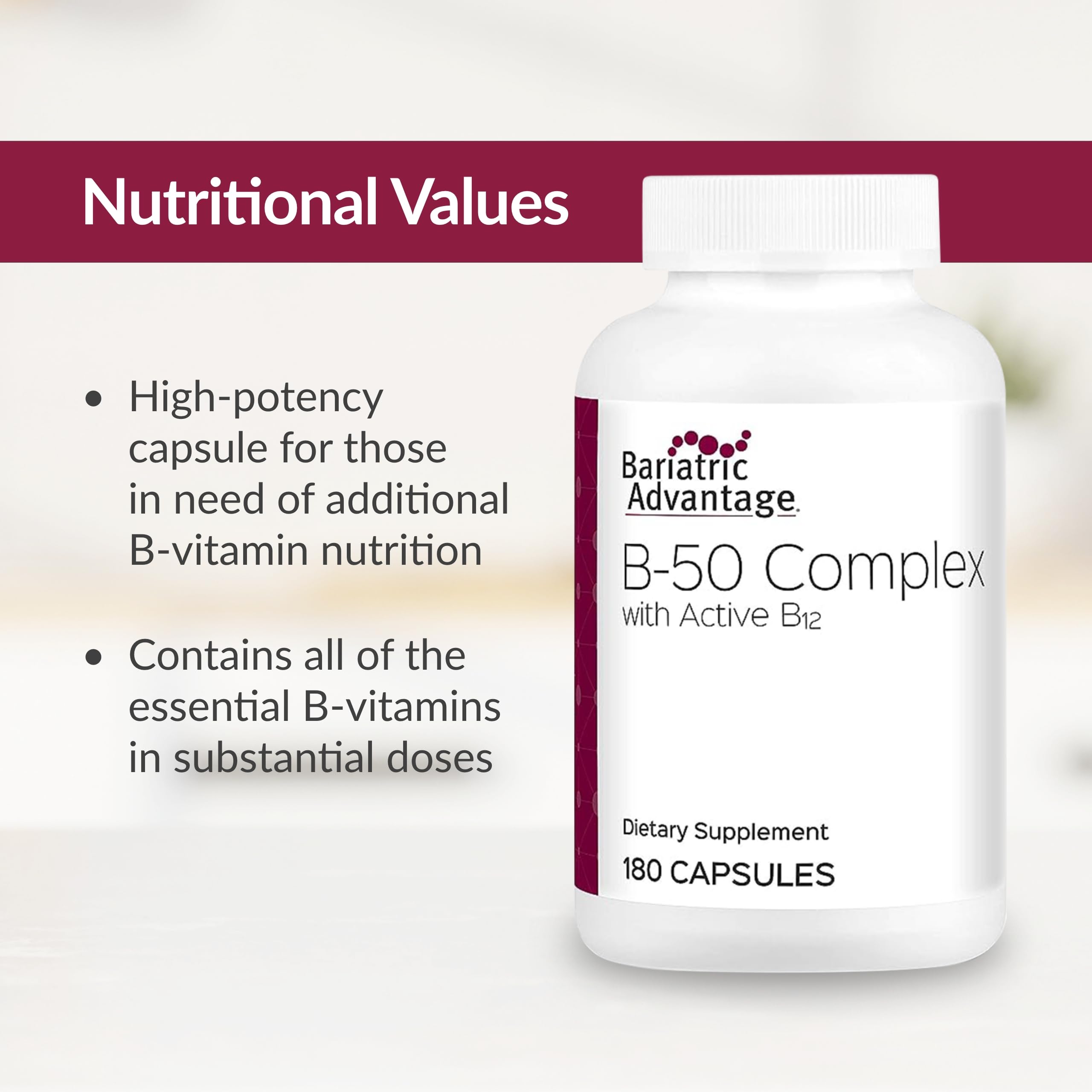 Foto 5 | Suplemento Bariatric Advantage B-50 Complex 180 Cápsulas - Venta Internacional.
