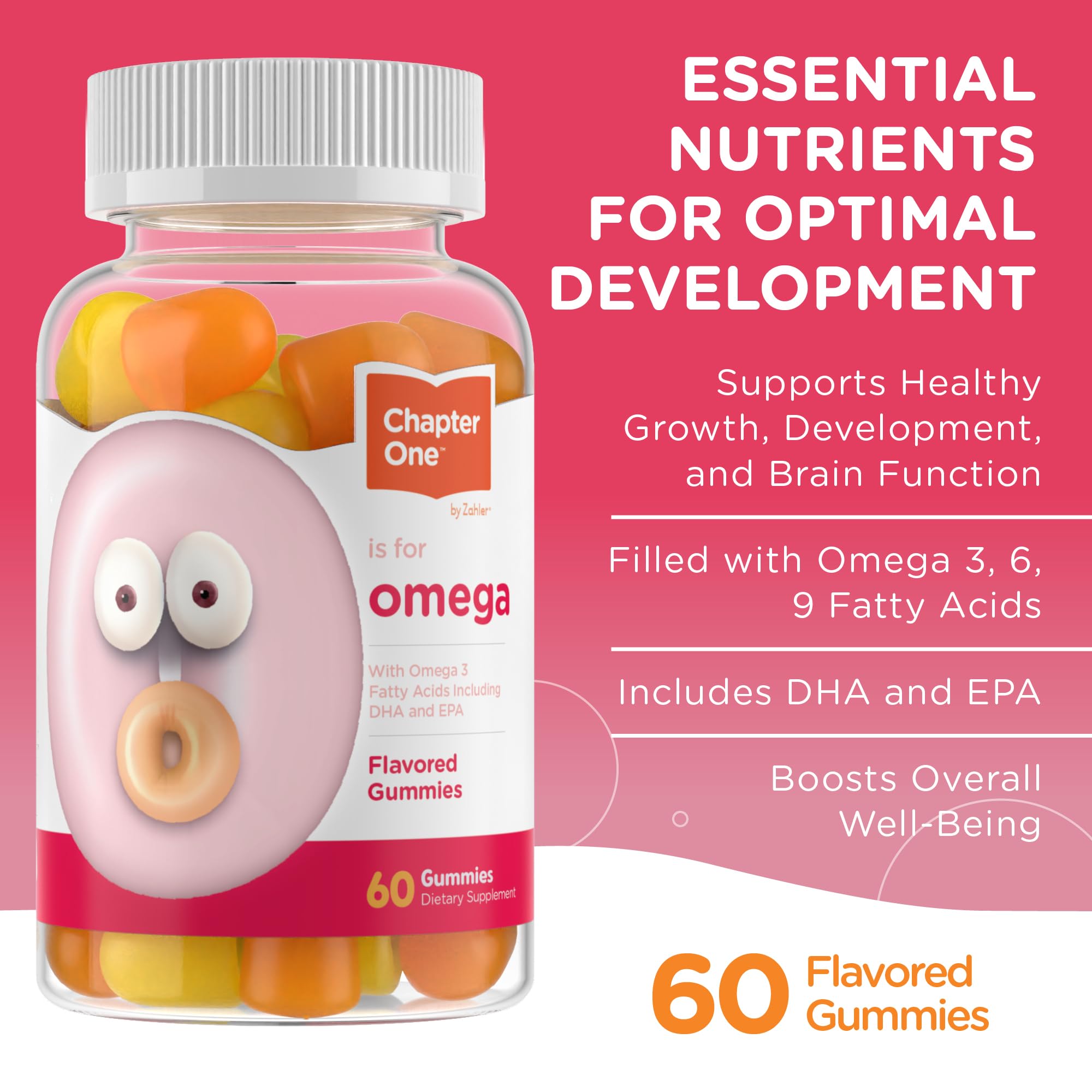 Foto 2 | Gomitas Omega 3 Zahler Chapter One Para Niños, 60 Unidades - Venta Internacional.