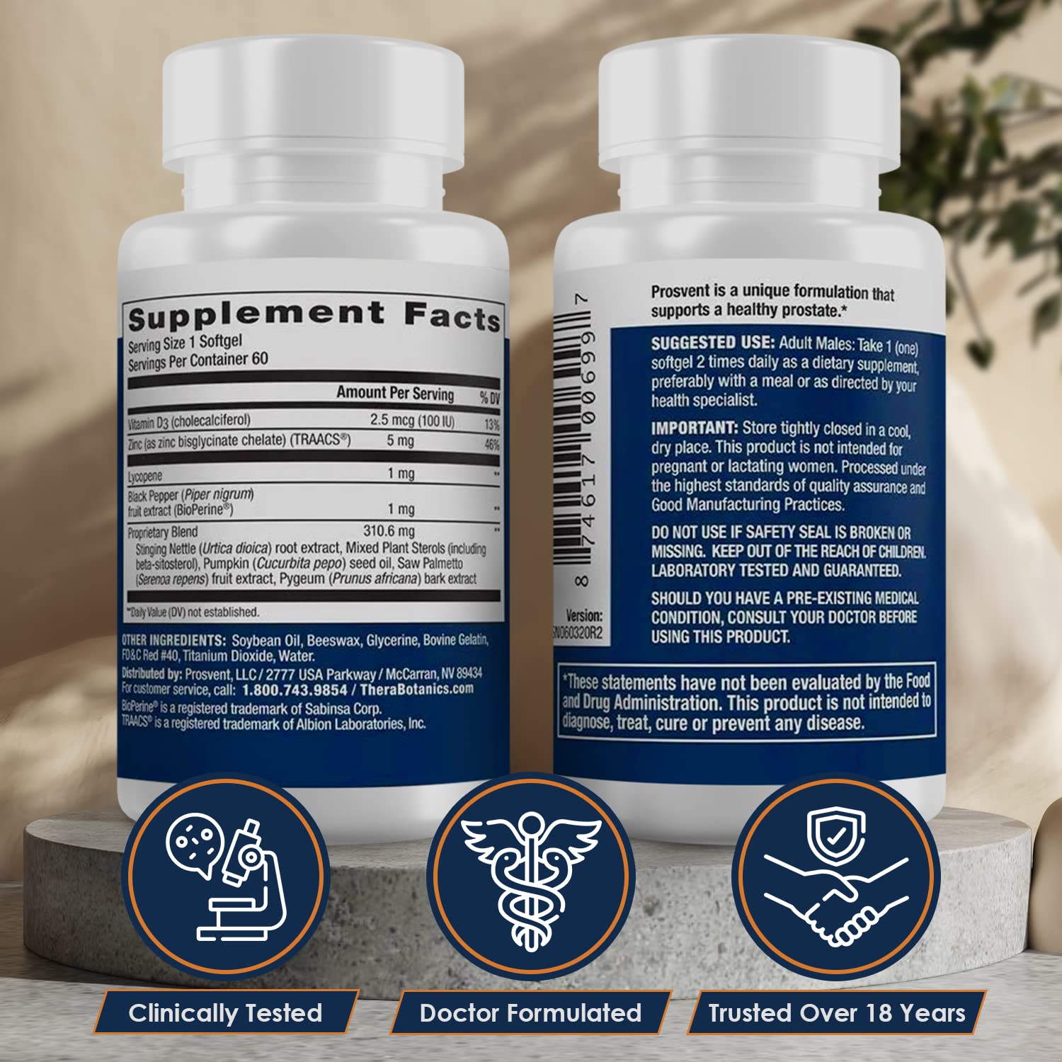 Foto 3 pulgar | Suplemento Prosvent Advanced Prostate Support Para Hombres, 60 Unidades - Venta Internacional.