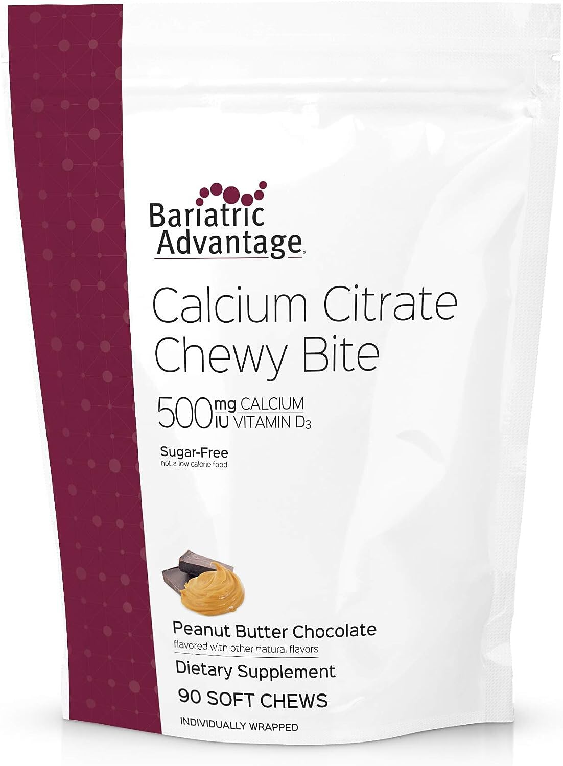 Foto 2 pulgar | Citrato De Calcio Chewy Bites Bariatric Advantage 500 Mg - Venta Internacional.