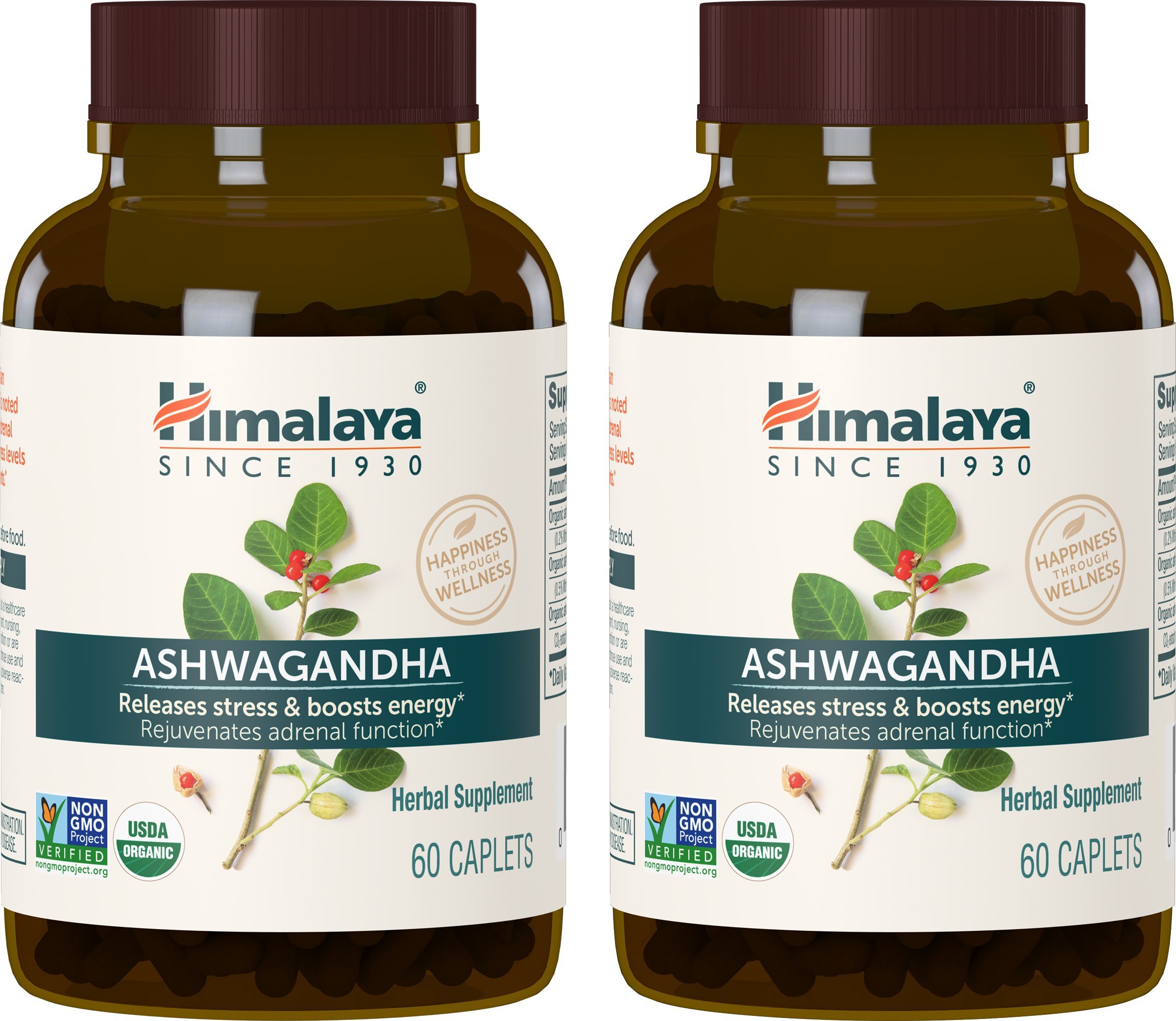 Foto 2 pulgar | Suplemento De Ashwagandha Orgánica Del Himalaya 670 Mg 60 Cápsulas X2 - Venta Internacional.