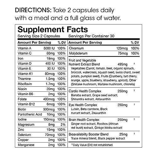 Foto 4 | Suplemento Multivitamínico Diario Silver Fern Whole Food, 60 Cápsulas - Venta Internacional.