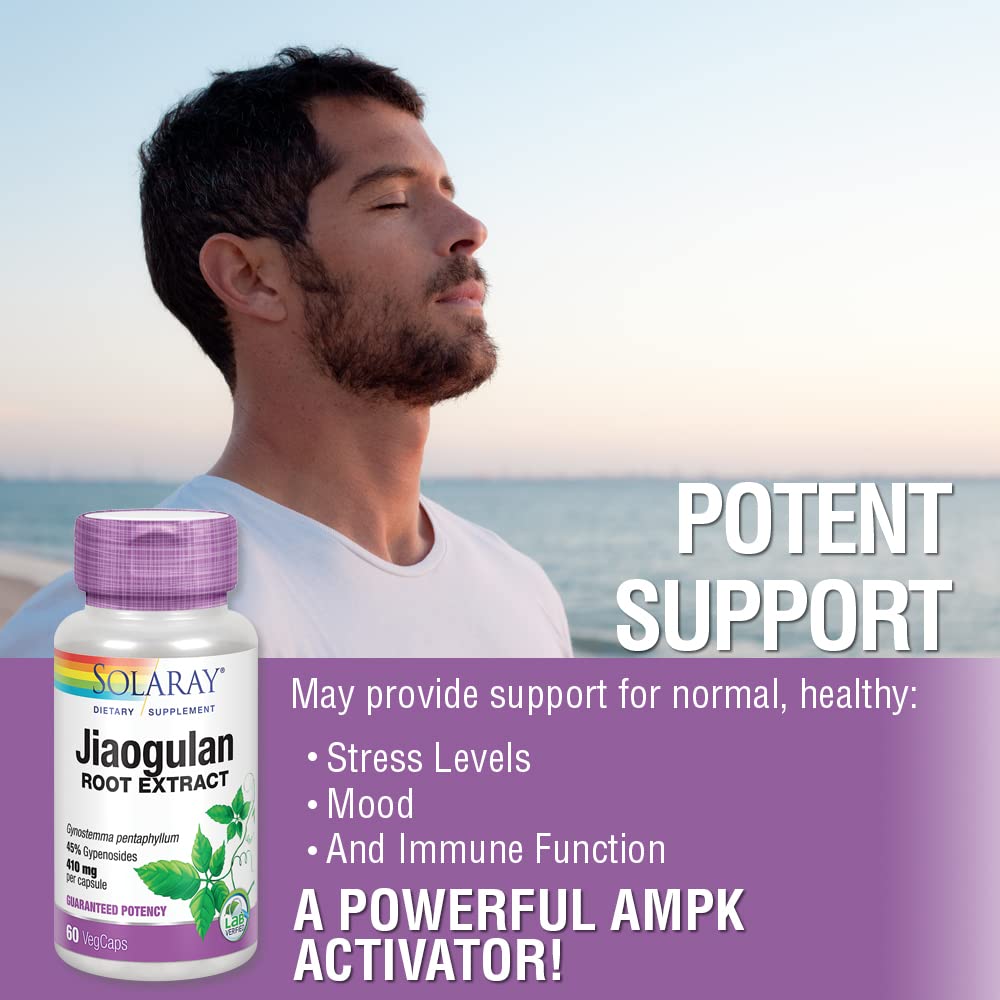 Foto 4 pulgar | Suplemento Solaray Jiaogulan 820 Mg 60 Cápsulas Vegetales - Venta Internacional.