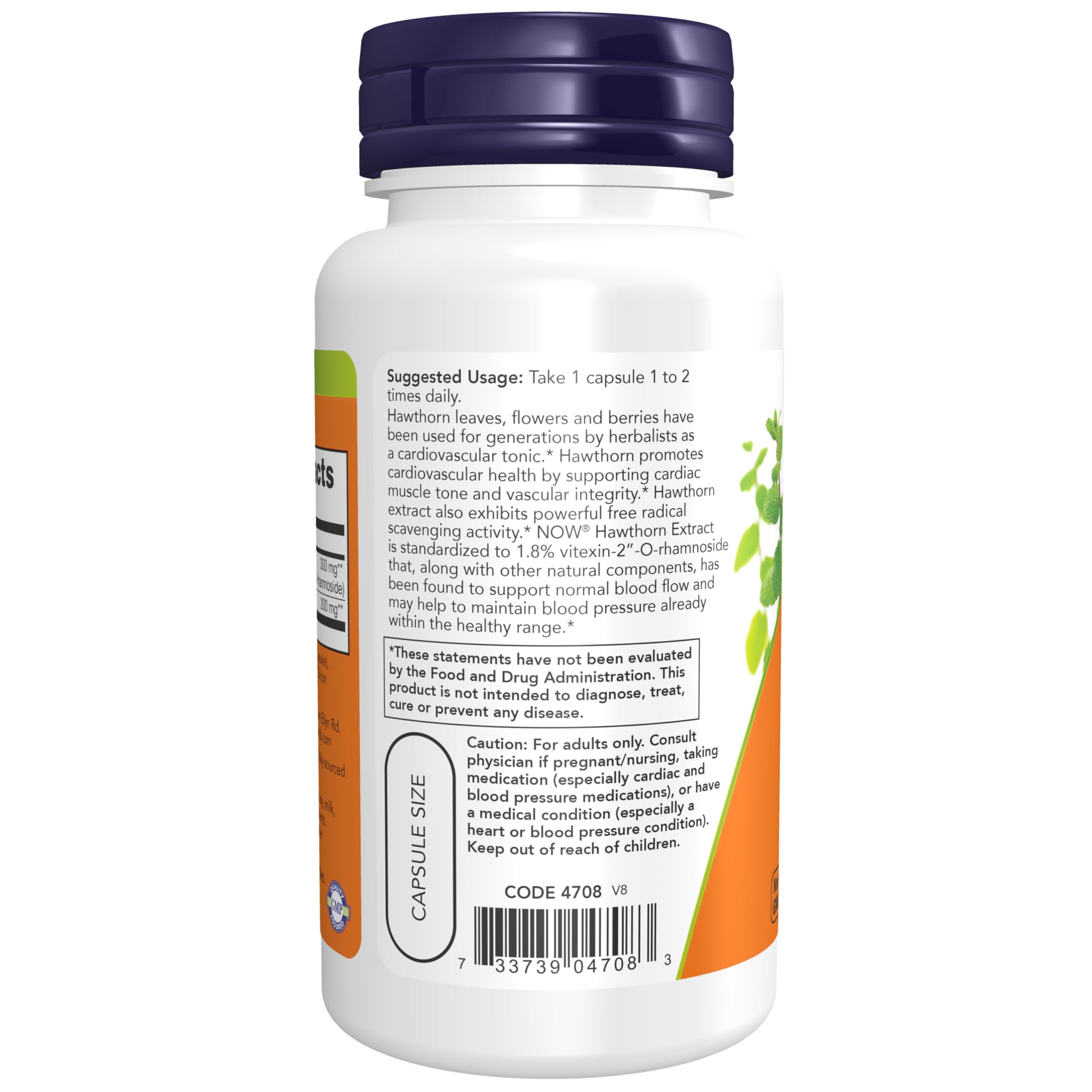Foto 4 pulgar | Suplementos Now Foods Extracto De Espino Blanco 300 Mg 90 Cápsulas Vegetarianas - Venta Internacional.
