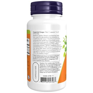 Foto 3 | Suplementos Now Foods Extracto De Espino Blanco 300 Mg 90 Cápsulas Vegetarianas - Venta Internacional.