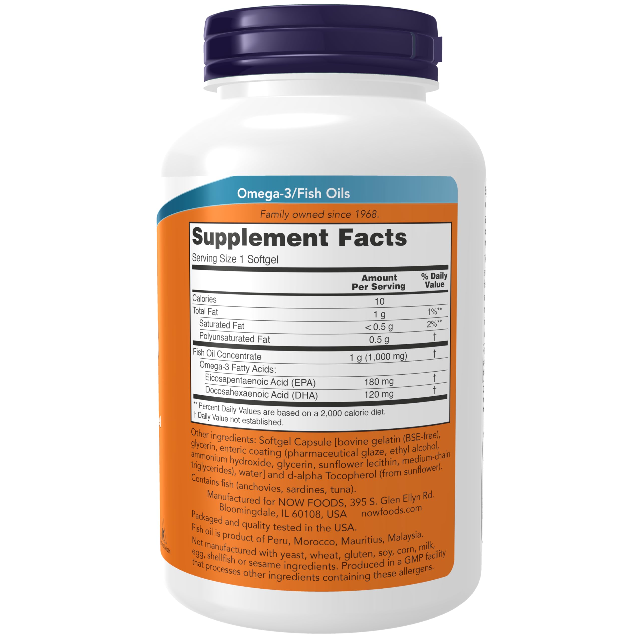 Foto 3 pulgar | Suplementos Now Foods Omega-3 180 Epa/ 120 Dha 180 Cápsulas Blandas - Venta Internacional.