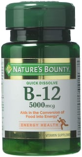 Foto 1 | Suplemento De Vitamina B-12 De Nature's Bounty, 5000 Mcg, 40 Tabletas - Venta Internacional.