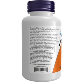 Foto 3 | Supplement Now L-triptófano En Polvo, 60 Ml, Favorece La Relajación - Venta Internacional.