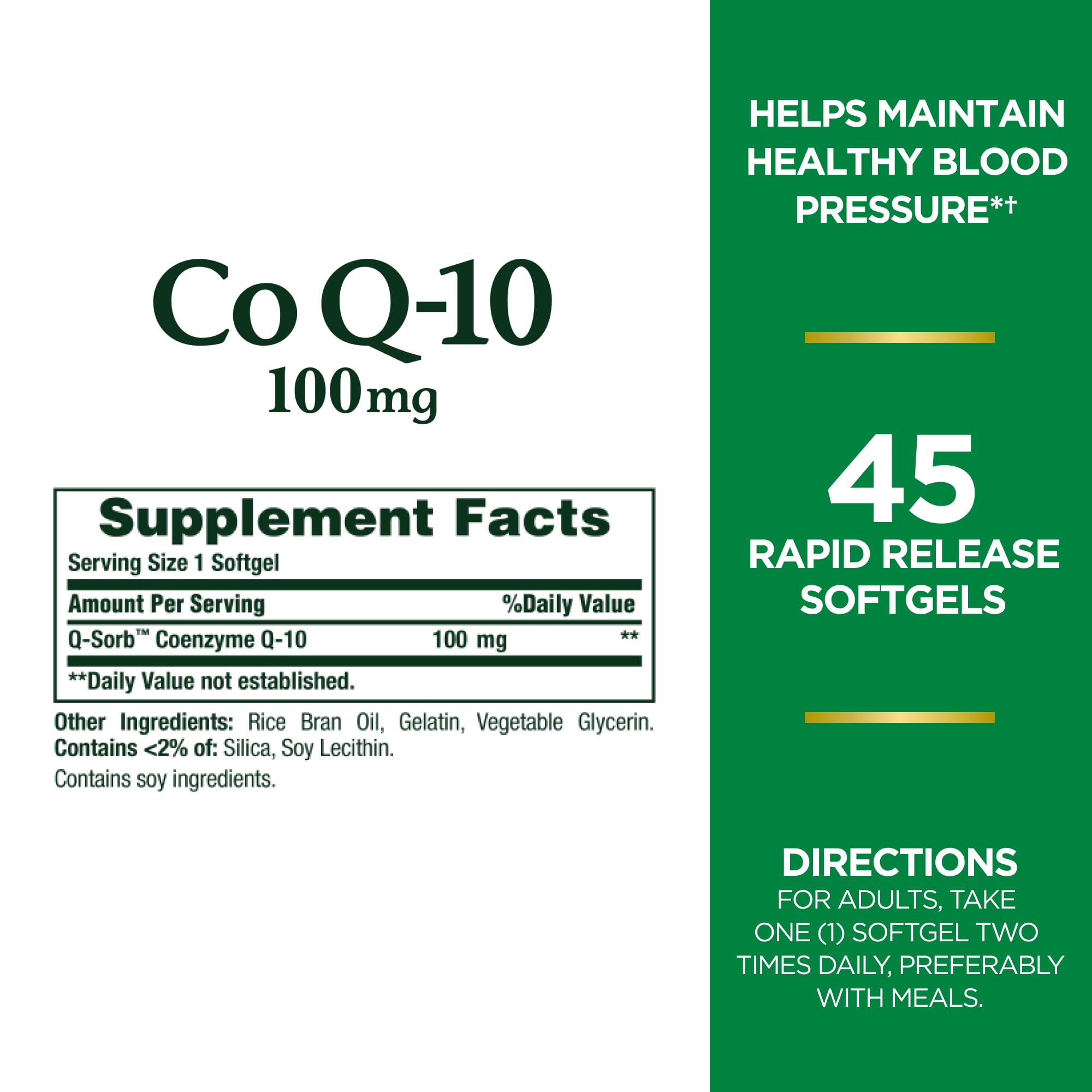 Foto 3 pulgar | Suplemento Nature's Bounty Coq10 100 Mg Para La Salud Del Corazón, 45 Cápsulas Blandas - Venta Internacional.