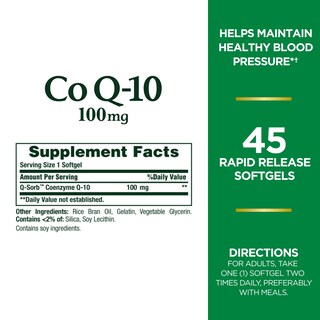 Foto 2 | Suplemento Nature's Bounty Coq10 100 Mg Para La Salud Del Corazón, 45 Cápsulas Blandas - Venta Internacional.