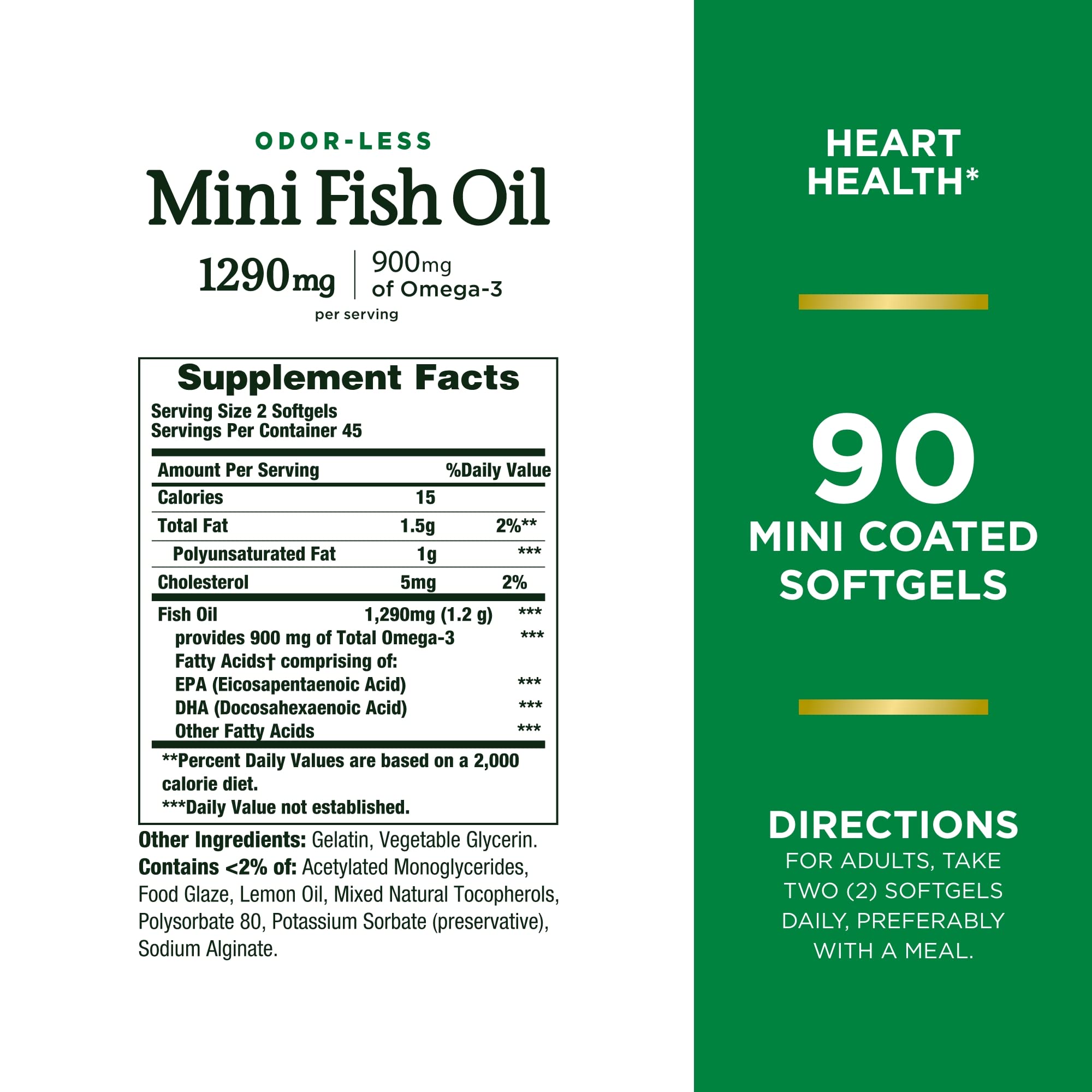 Foto 3 pulgar | Complementa El Miniaceite De Pescado Nature's Bounty De 1290 Mg De Omega-3 - Venta Internacional.