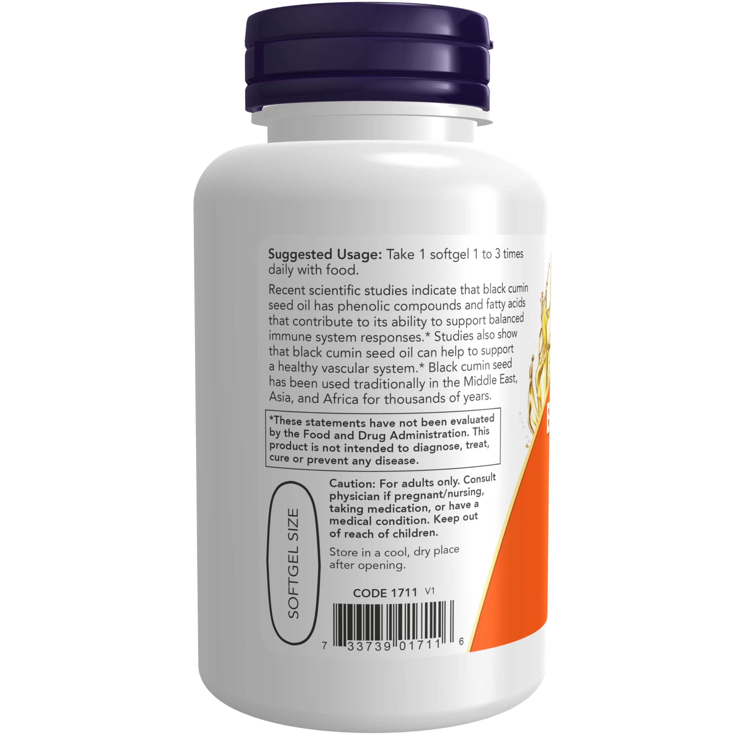 Foto 4 pulgar | Aceite De Semillas De Comino Negro Supplements Now Foods, 1000 Mg, 60 Cápsulas Blandas - Venta Internacional.