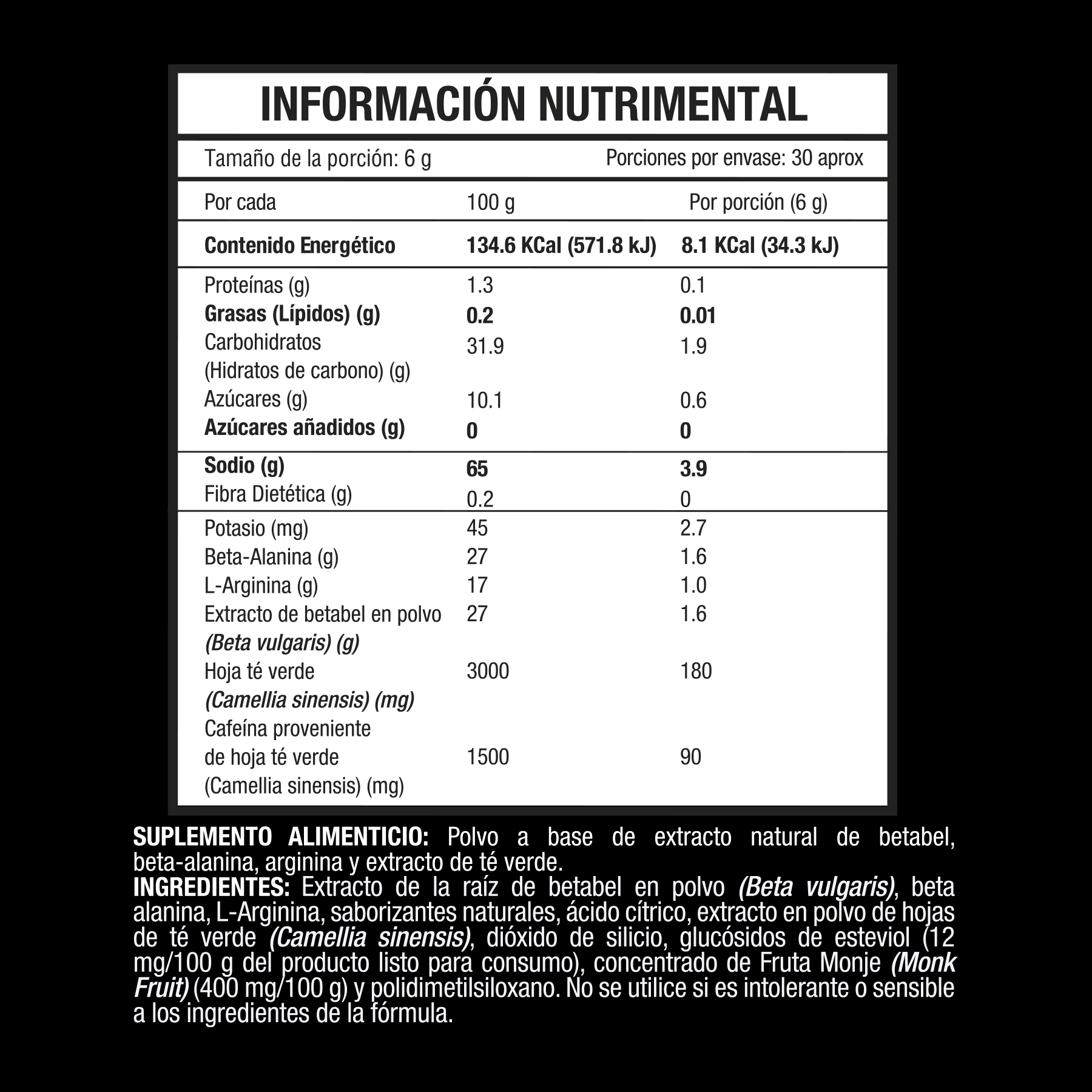 Foto 5 pulgar | Valara Firenox Pre Entreno Natural Sabor Ponche, Libre De Estimulantes, Energía Sostenida 180gr