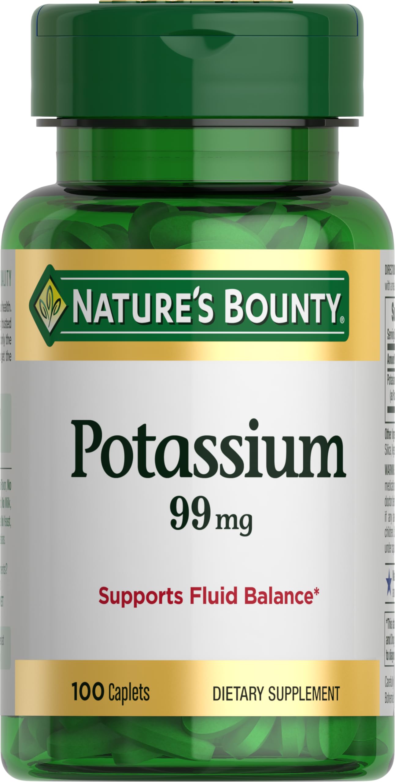 Foto 2 pulgar | Suplemento Nature's Bounty Potassium 99 Mg 100 Comprimidos - Venta Internacional.
