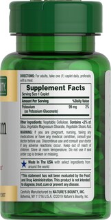 Foto 2 | Suplemento Nature's Bounty Potassium 99 Mg 100 Comprimidos - Venta Internacional.