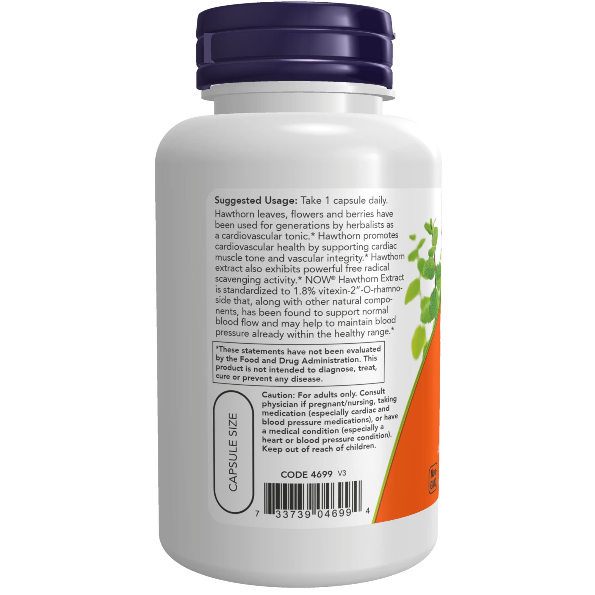 Foto 4 pulgar | Suplementos Now Foods Extracto De Espino Blanco 600 Mg 90 Cápsulas Vegetarianas - Venta Internacional.