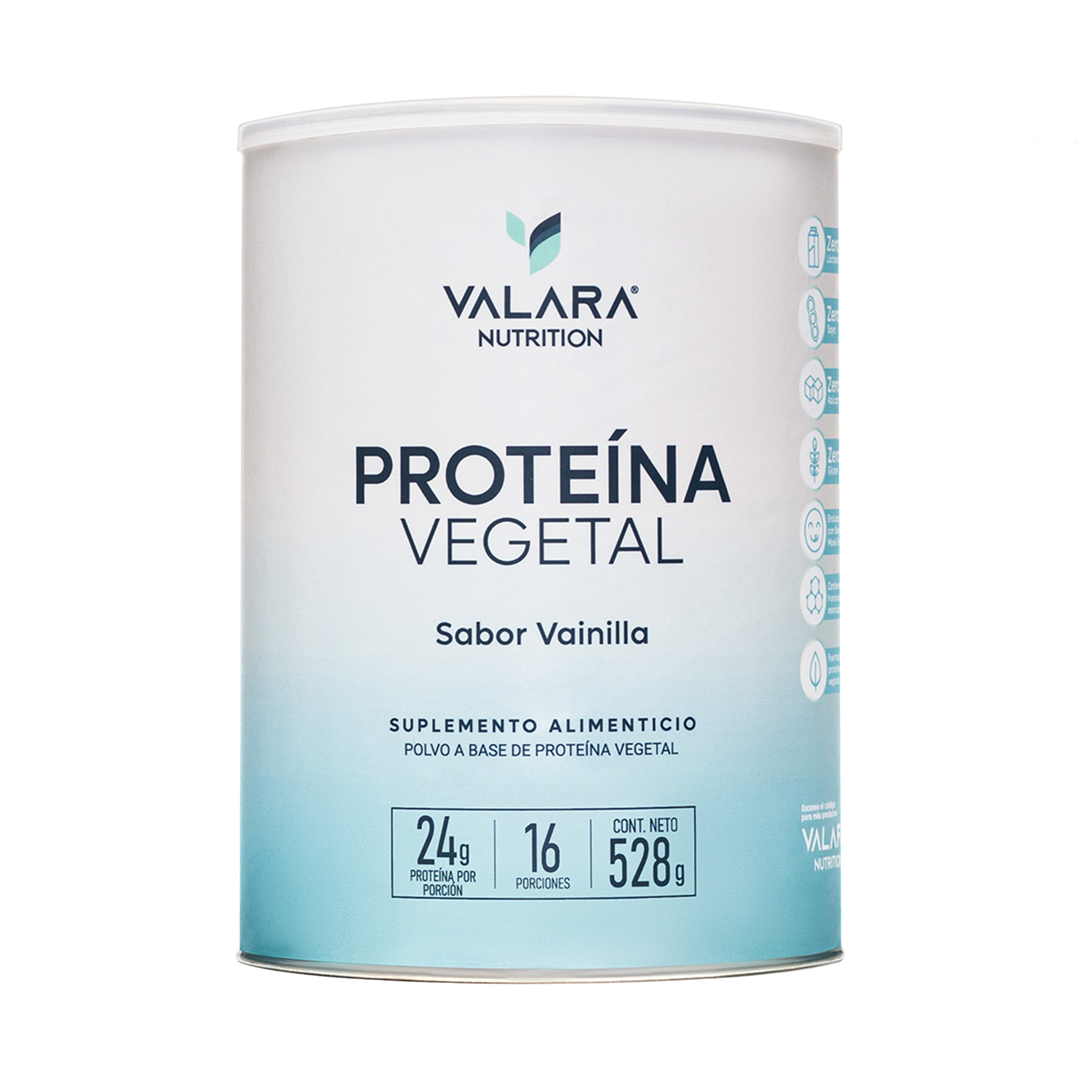 Foto 2 pulgar | Proteína Vegana Valara Sabor Vainilla, Sin Azúcar, Baja En Carbohidratos 528gr