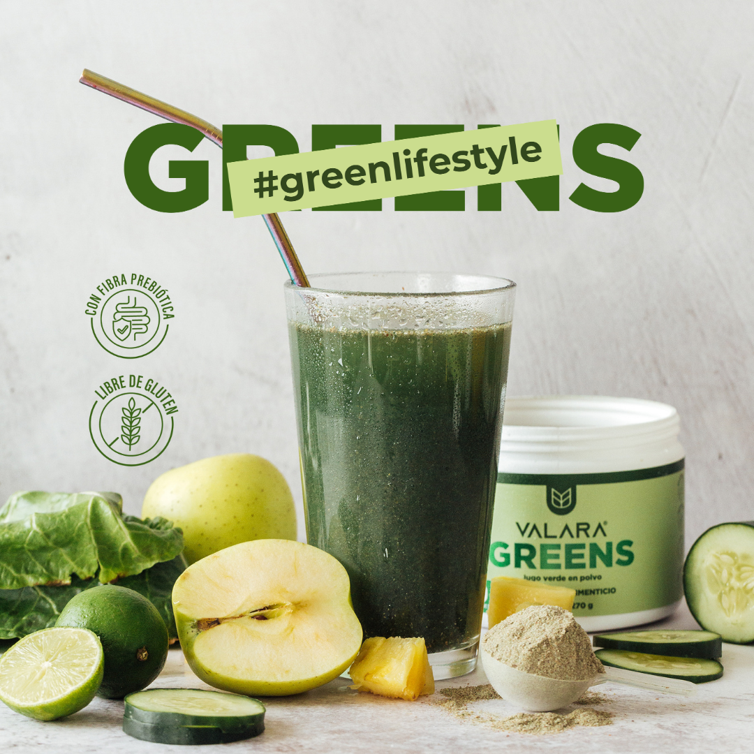 Foto 5 pulgar | Valara Greens Jugo Verde En Polvo Sabor Original, Sin Azúcar, Alto En Fibra, Ingredientes Naturales 270gr