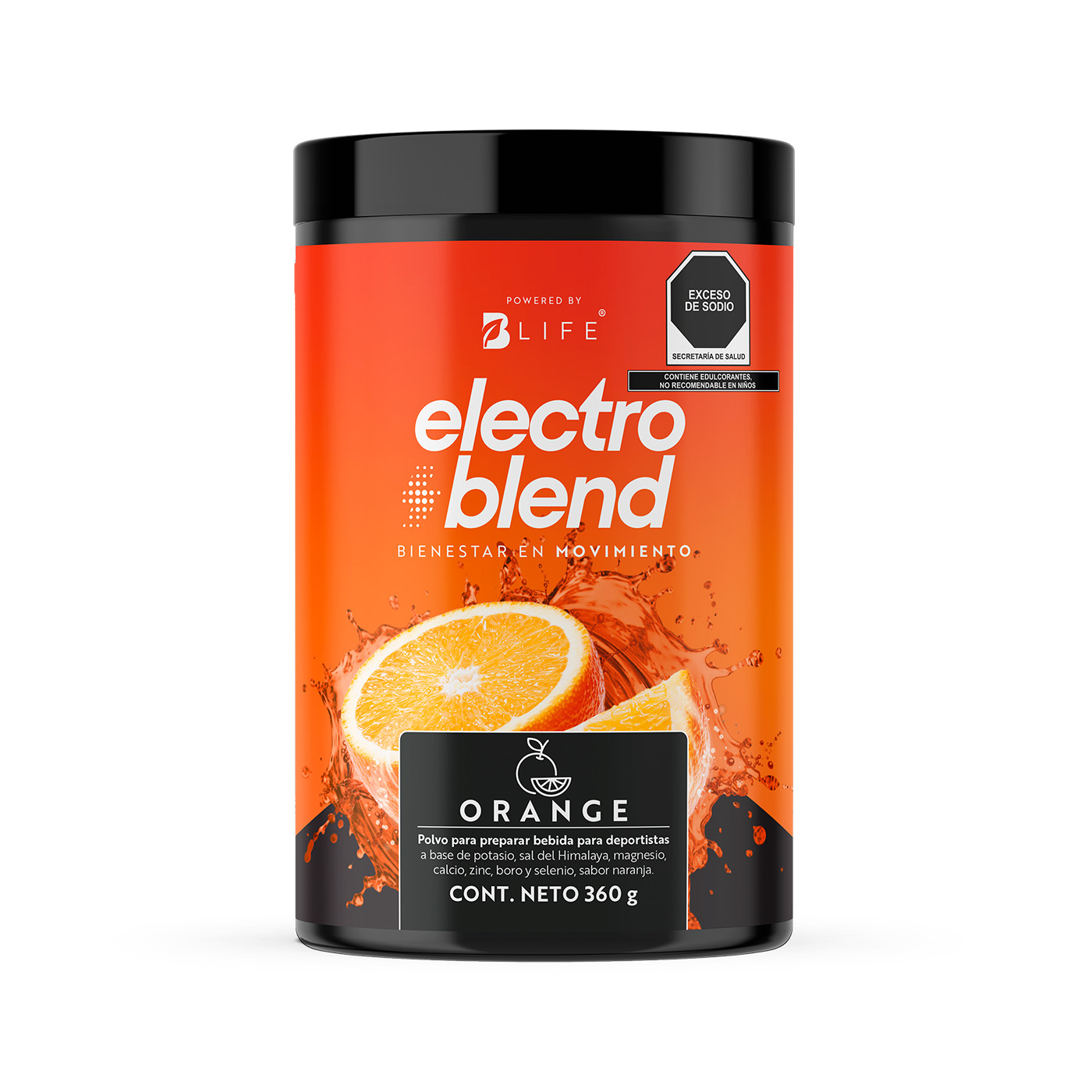 Foto 1 | Electrolitos En Polvo Sin Azúcar Añadida | 60 Servicios | Más De 80 Minerales | 360 Gramos | Sabor Naranja | B Life.