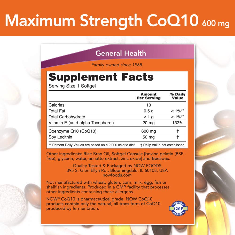 Foto 3 pulgar | Supplement Now Coq10, Coenzima Q10, 600 Mg, 60 Cápsulas Blandas - Venta Internacional.