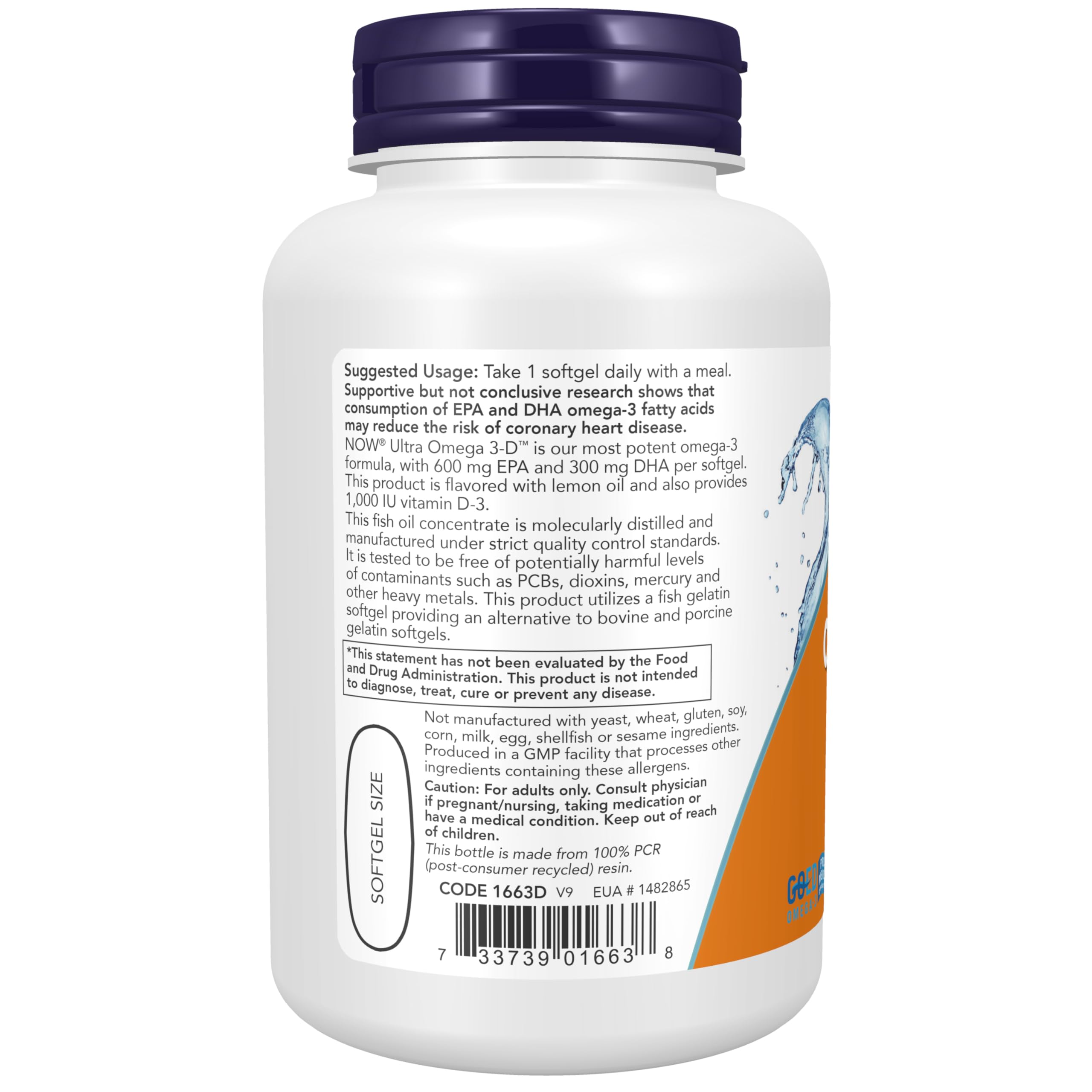 Foto 4 pulgar | Aceite De Pescado Ultra Omega 3-d™ De Supplement Now Con Vitamina D-3 90 Cápsulas Blandas - Venta Internacional.