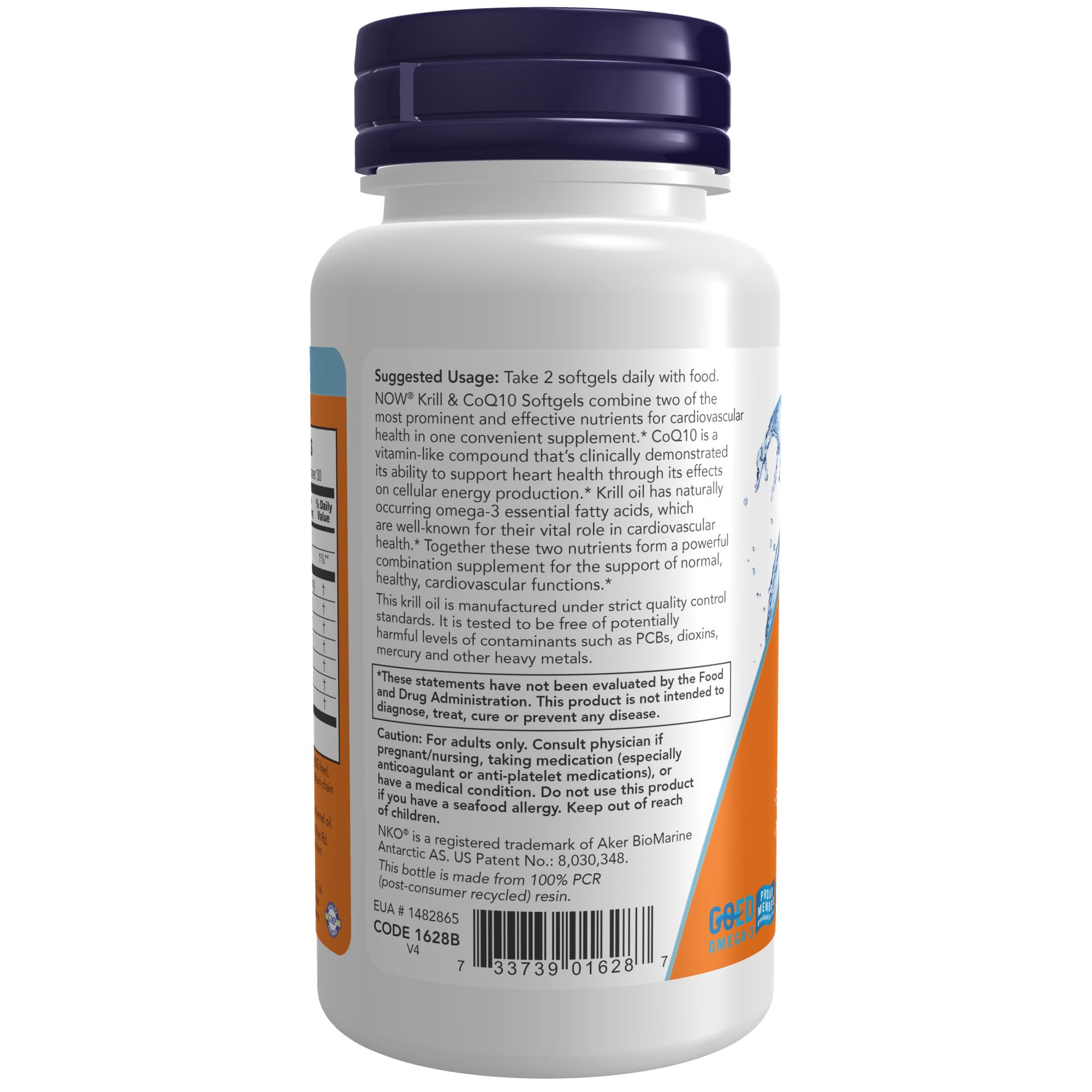 Foto 4 pulgar | Supplements Now Foods Krill & Coq10 Omega-3 Para Apoyar El Corazón, 60 Cápsulas Blandas - Venta Internacional.