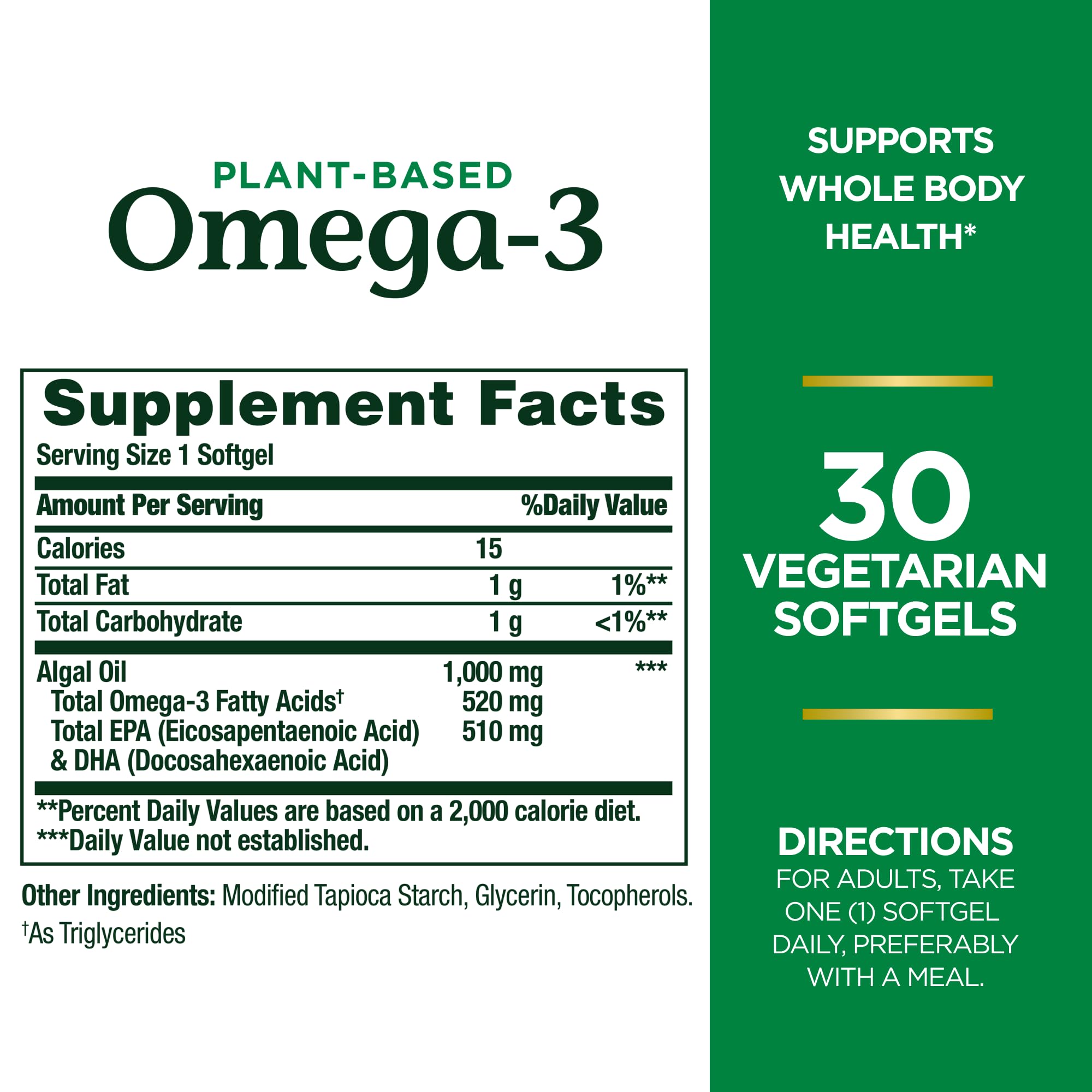 Foto 3 pulgar | Suplemento Nature's Bounty Omega 3 520 Mg 30 Cápsulas Blandas - Venta Internacional.