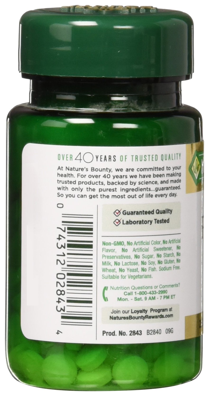 Foto 2 | Suplemento De Ácido Fólico Nature's Bounty 800 Mcg 250 Tabletas - Venta Internacional.