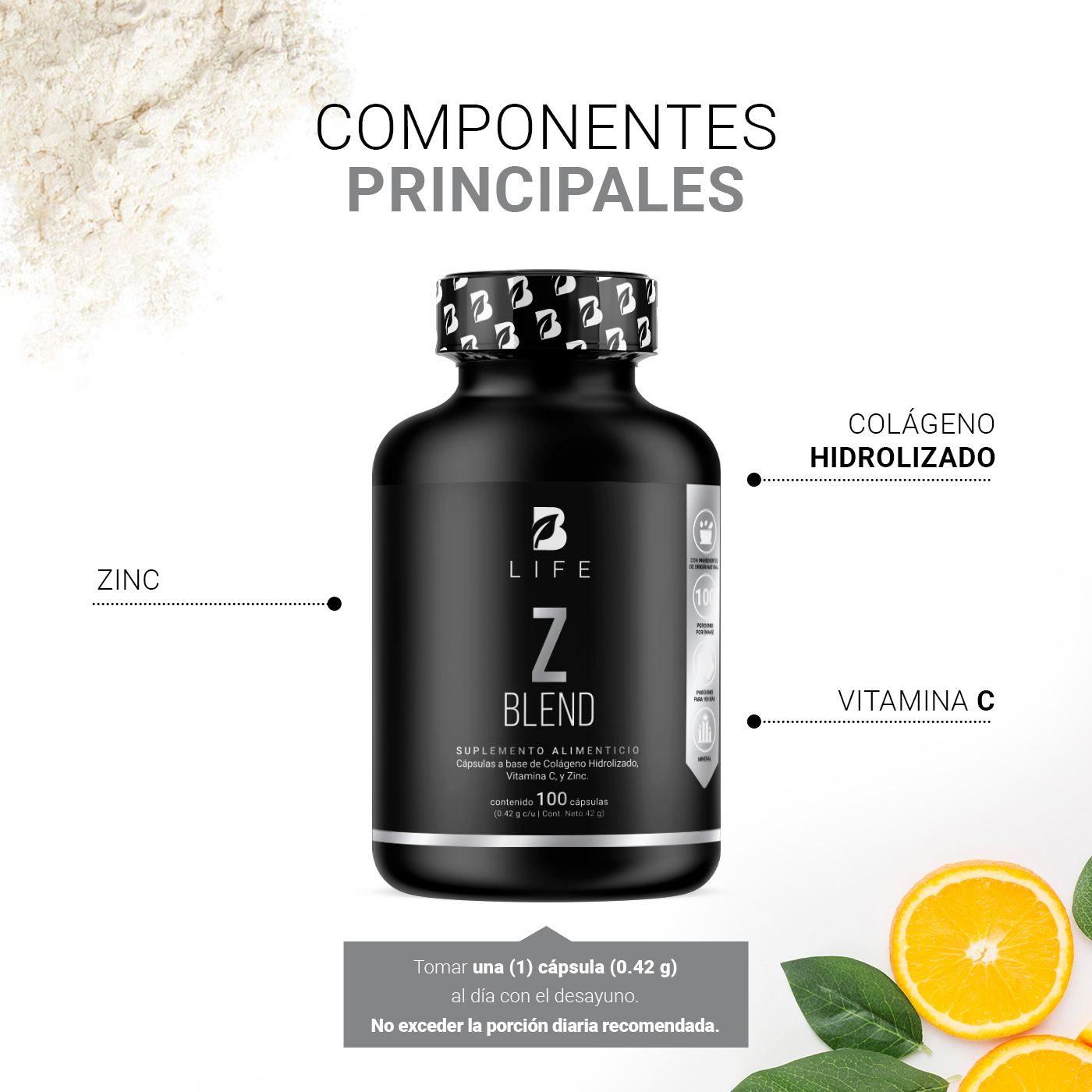 Foto 4 pulgar | Z Blend B life. 100 Capsulas.