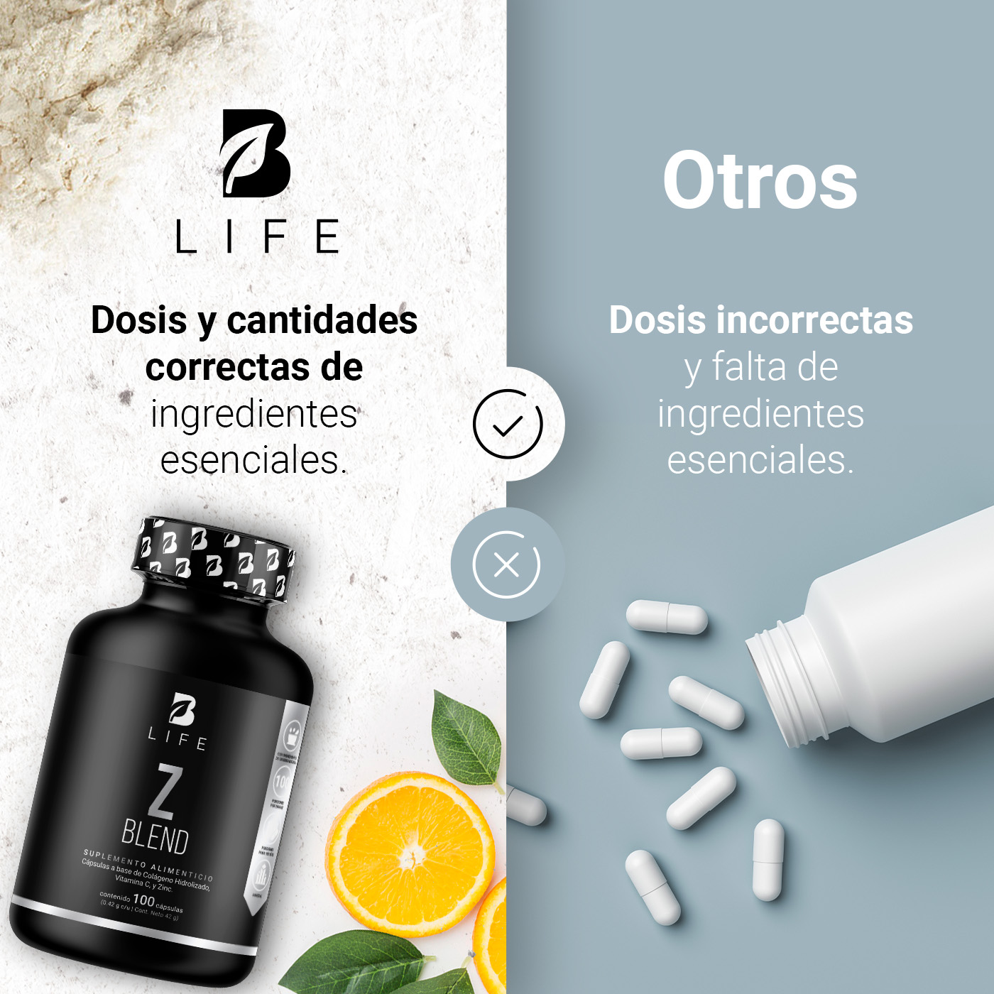 Foto 5 pulgar | Z Blend B life. 100 Capsulas.